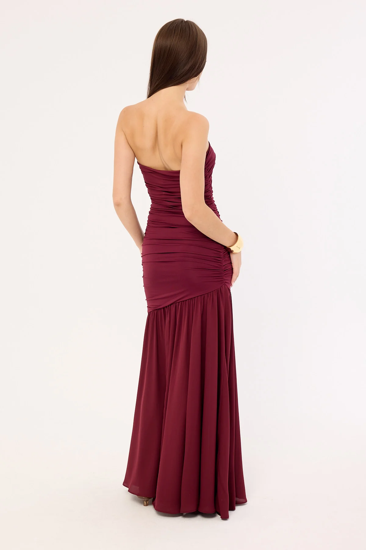 Sndys The Label Neve Strapless Maxi Dress Cranberry - Image 5