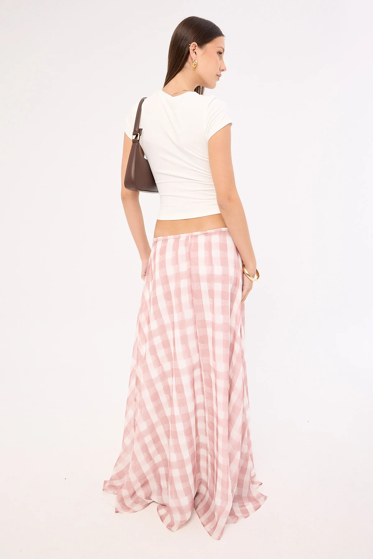 Sndys The Label Tallin Maxi Skirt Pink Gingham - Image 7