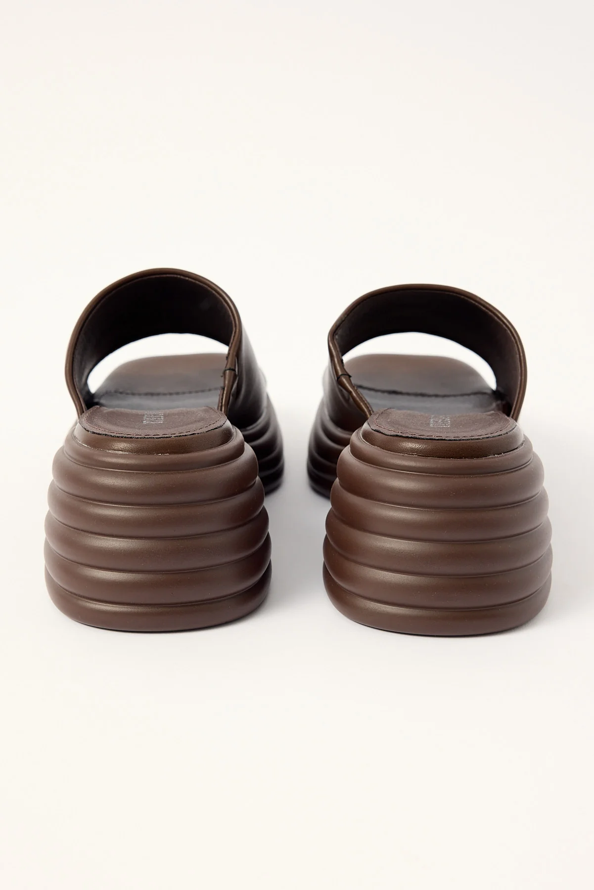 Therapy Flaunt Wedge Slide Chocolate Smooth PU - Image 3