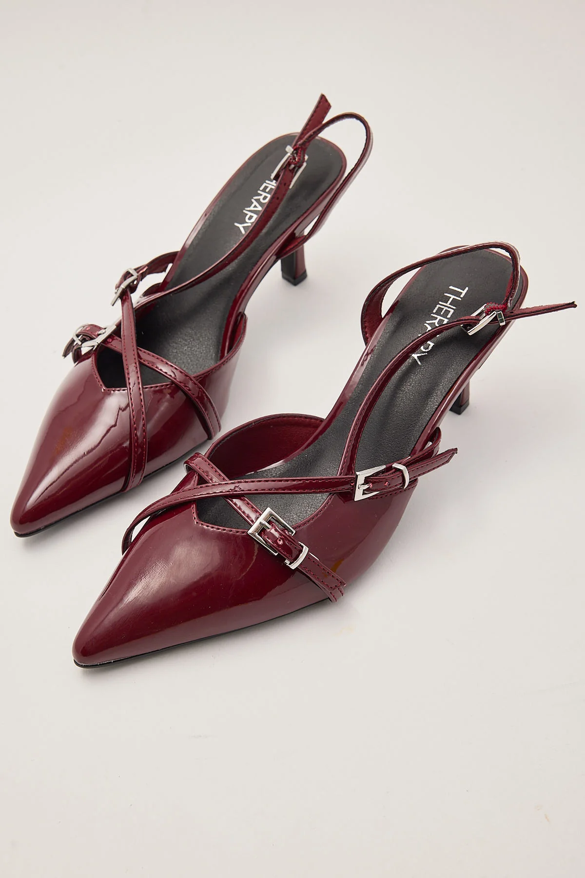 Therapy Juicy Patent Kitten Heel Cherry - Image 3