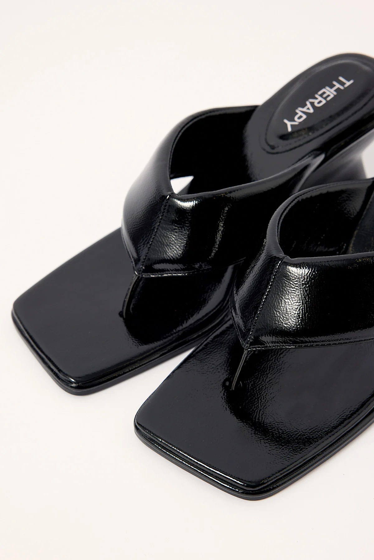 Therapy Lennox Thong Heel Black Crinkle - Image 4