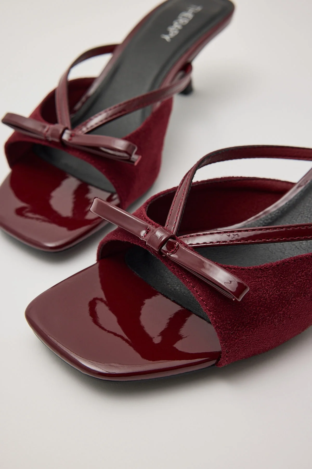 Therapy Lulu Microsuede Heel Cherry - Image 4