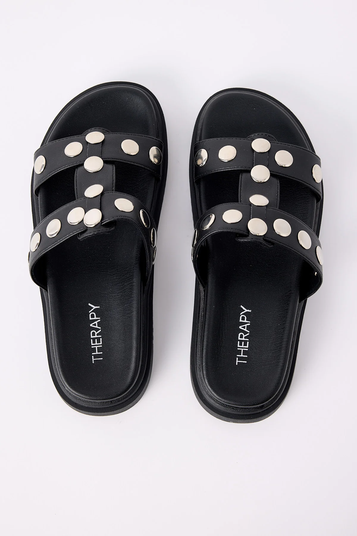 Therapy Pretense Stud Sandals Black - Image 4