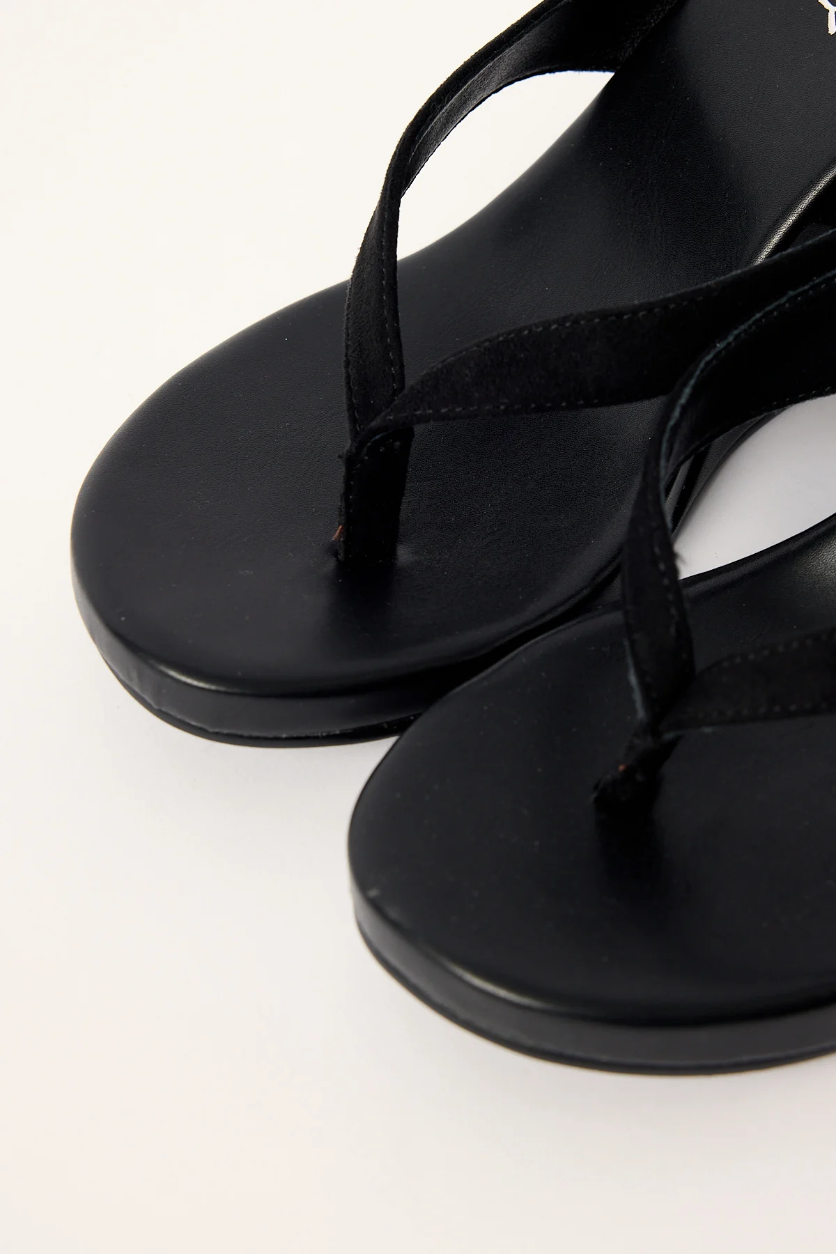 Therapy Ren Wedge Heel Black Microsuede - Image 5