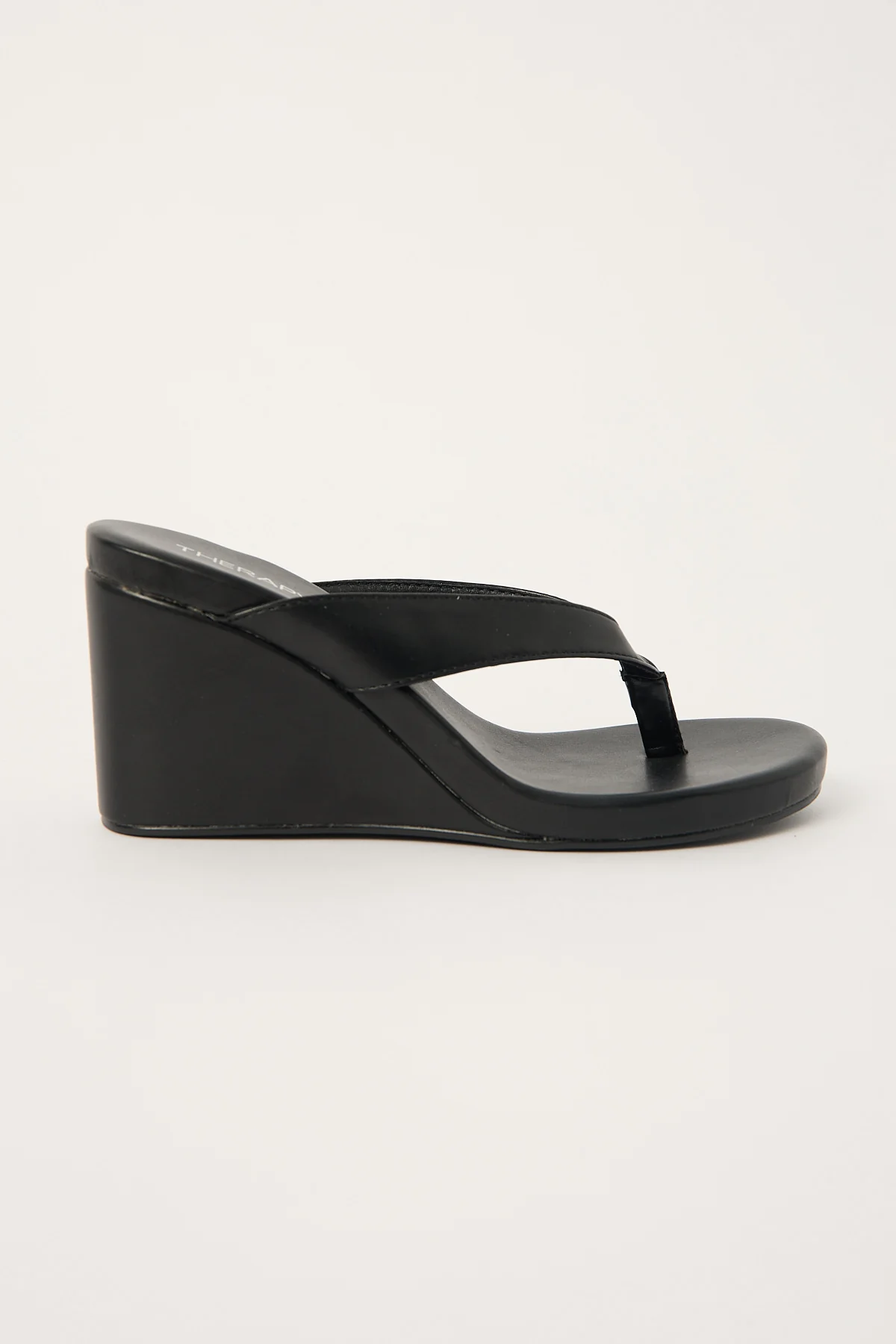 Therapy Ren Wedge Heel Black Smooth