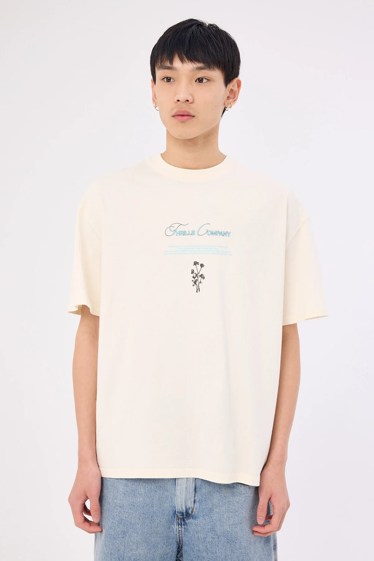 Thrills Adaption to Gravitation Box Fit Oversize Tee Snow White - Image 3
