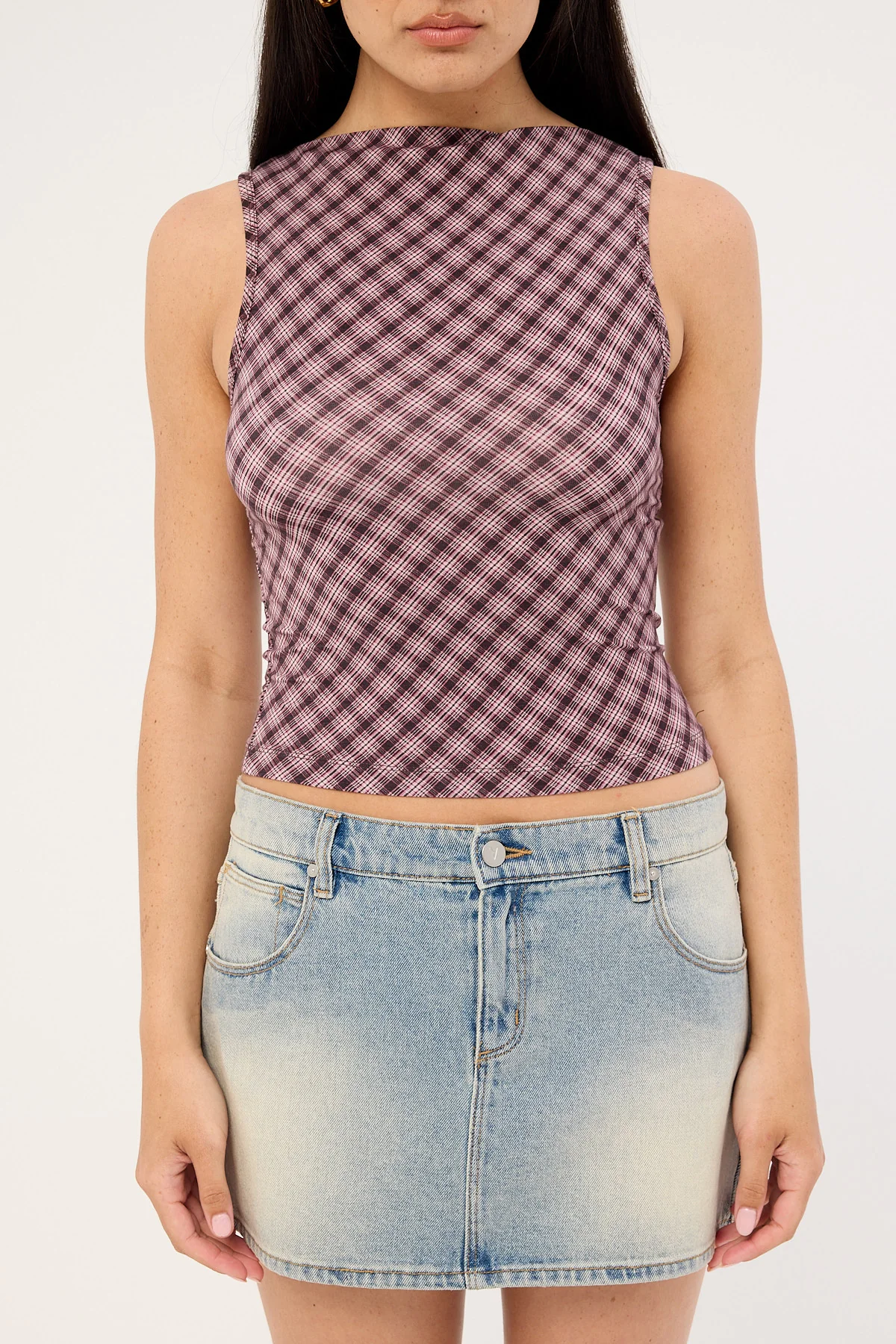 Thrills Adorned Check Tank Coffee - Image 6