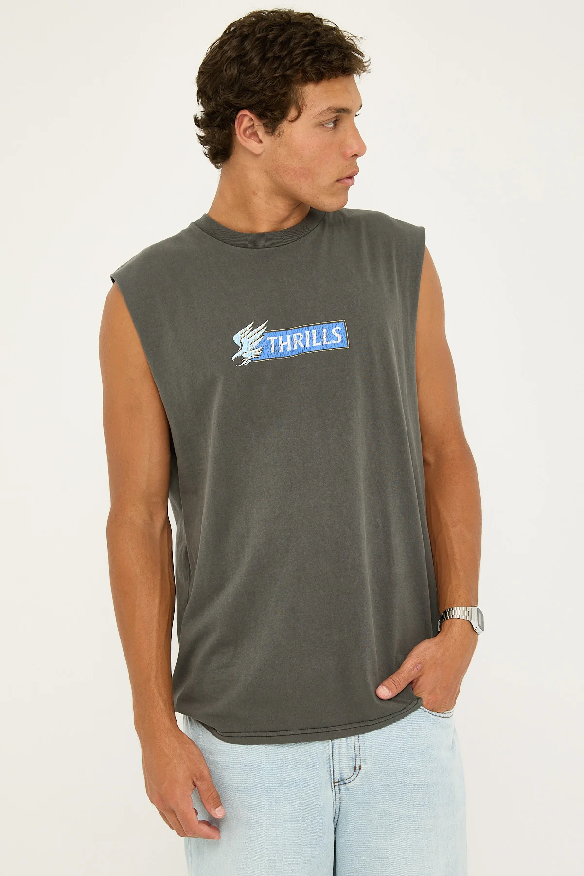 Thrills Allegiance Merch Fit Muscle Merch Black - Image 3