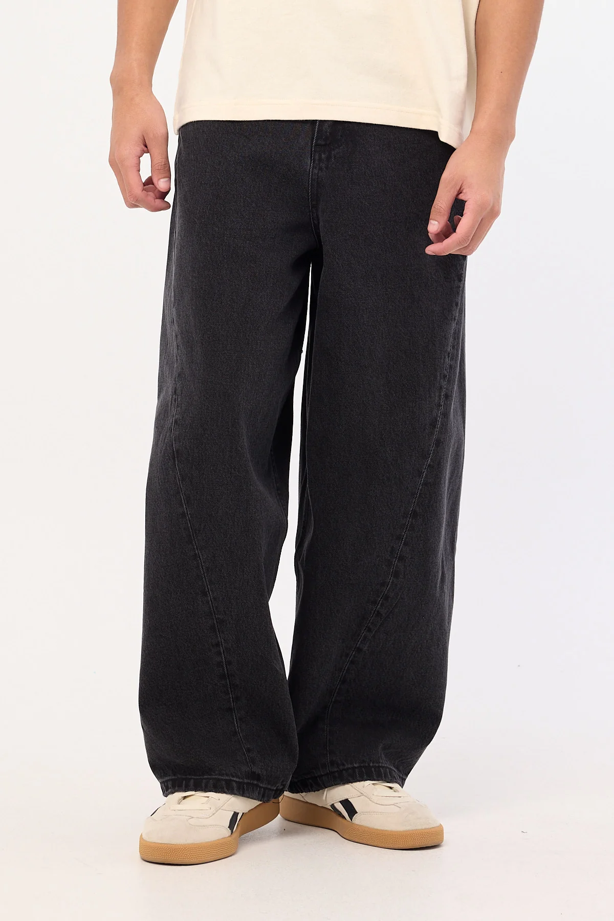 Thrills Barrel Leg Denim Jean Aged Black - Image 3