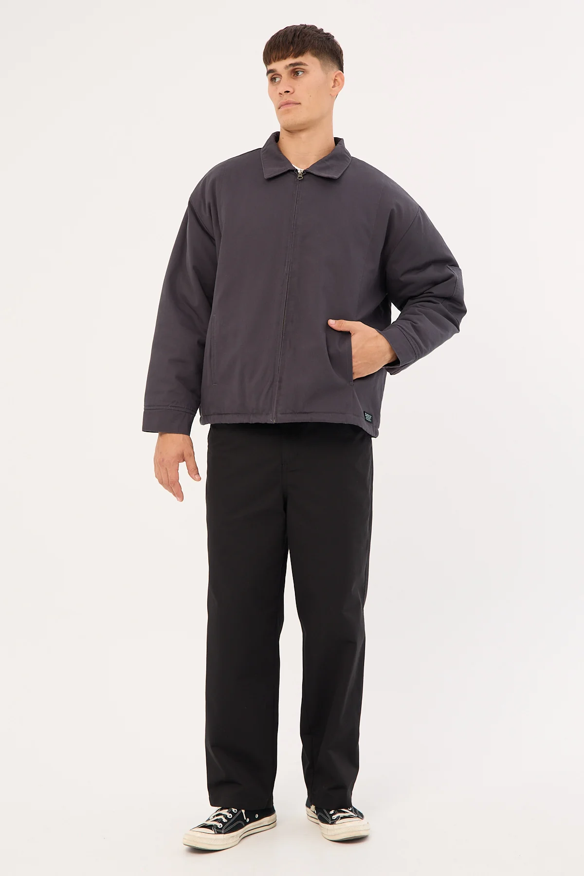 Thrills Barrio Work Jacket Dark Charcoal