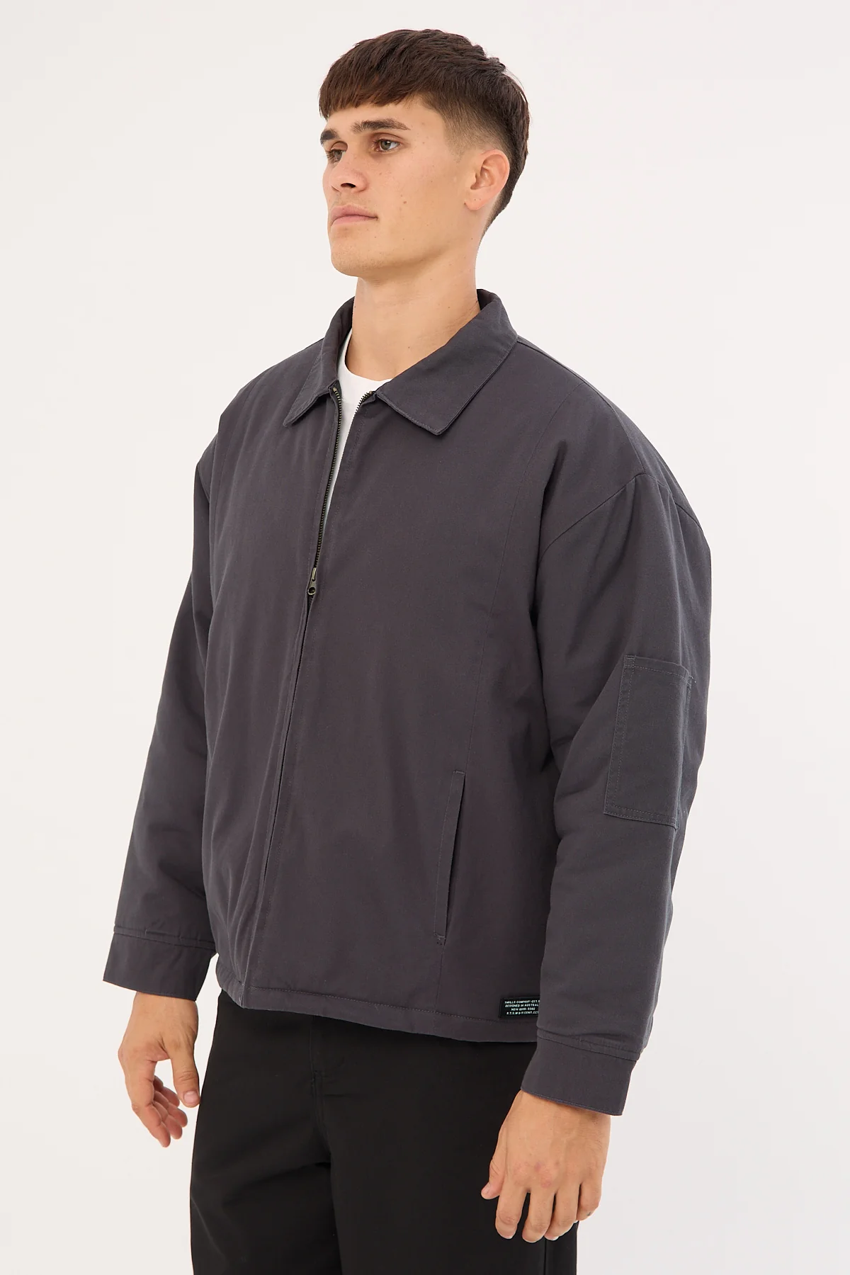 Thrills Barrio Work Jacket Dark Charcoal - Image 3