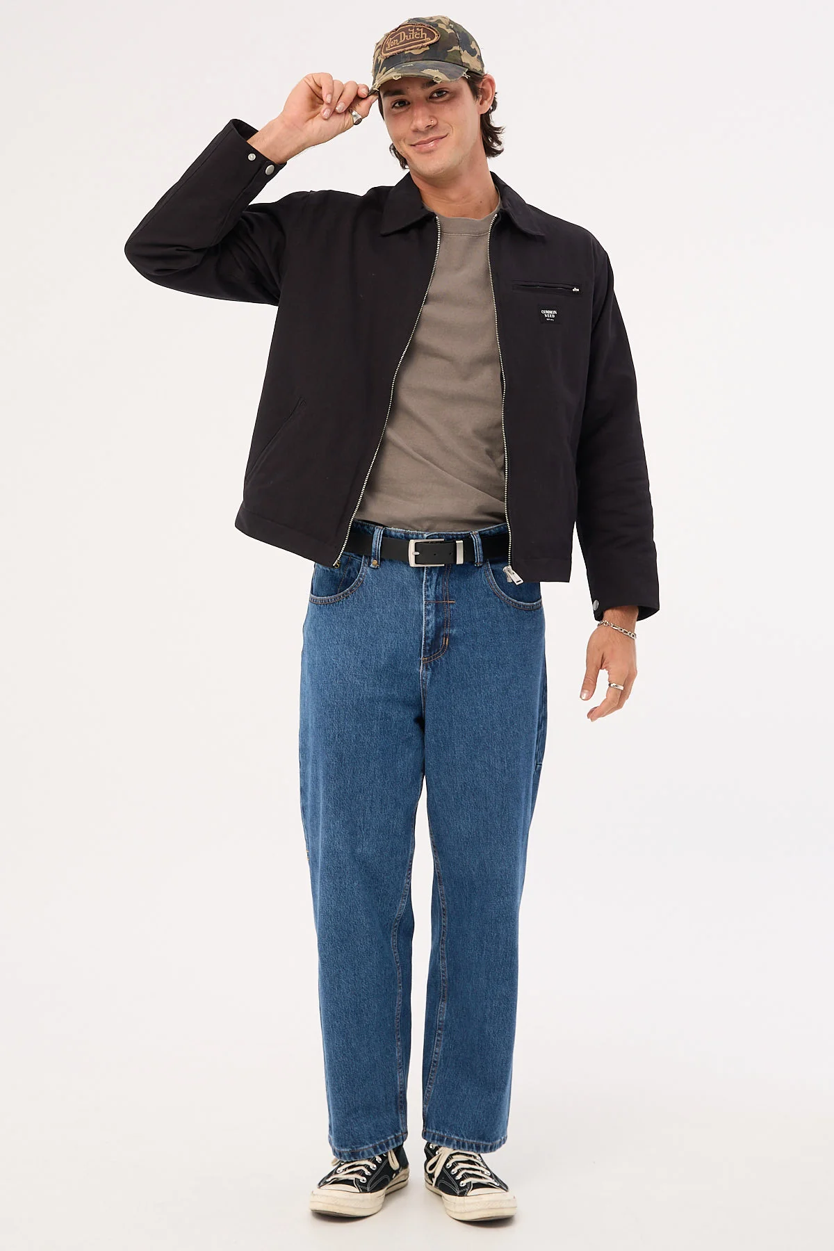 Thrills Behind It All Big Slacker Denim Jean Rinsed Blues - Image 2