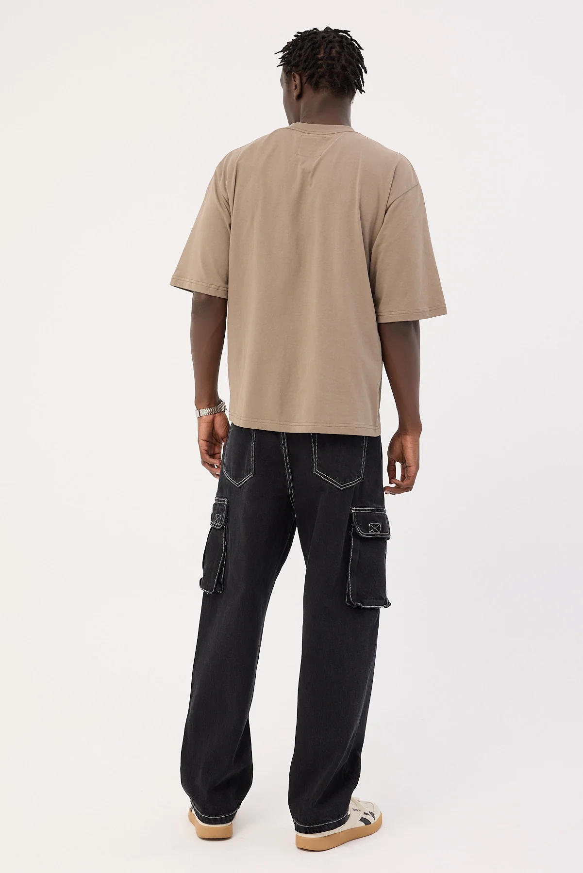 Thrills Big Slacker Denim Cargo Jean Aged Black - Image 5