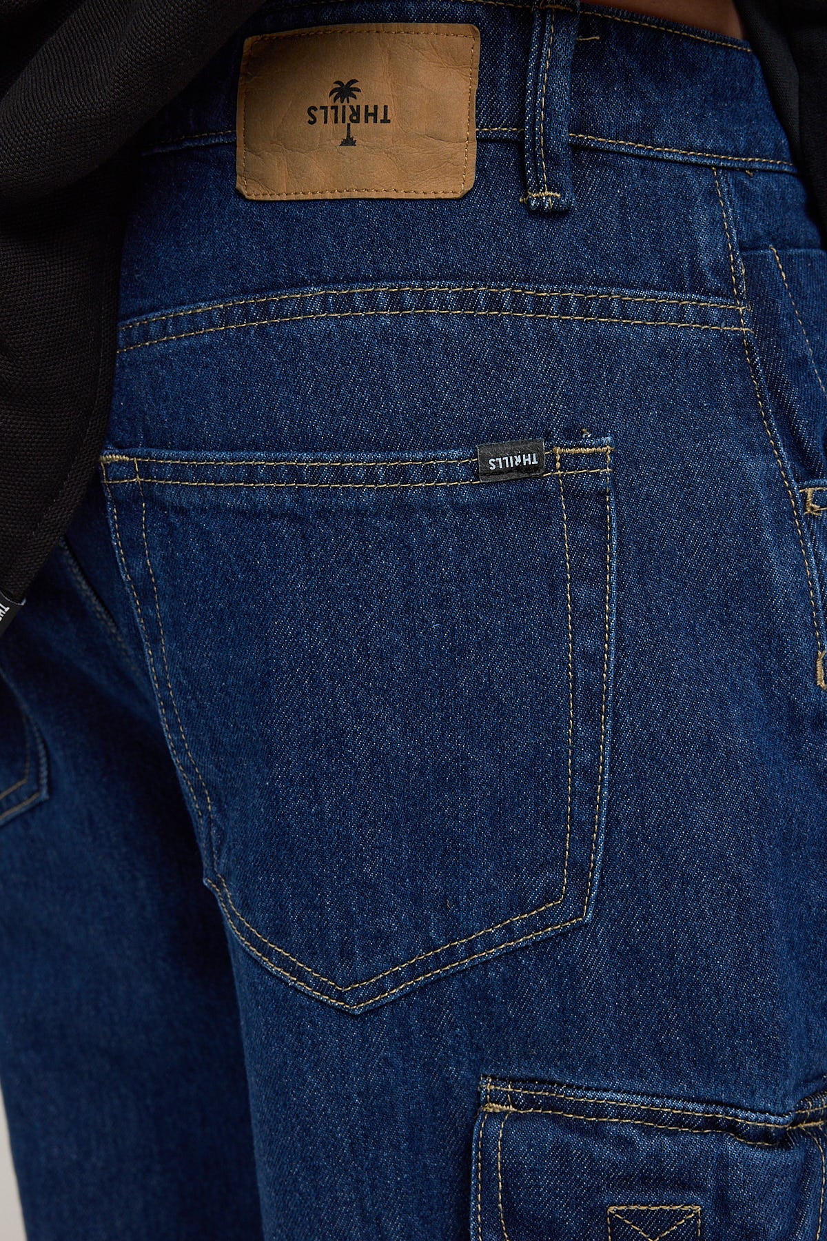 Thrills Big Slacker Denim Cargo Union Blue - Image 5