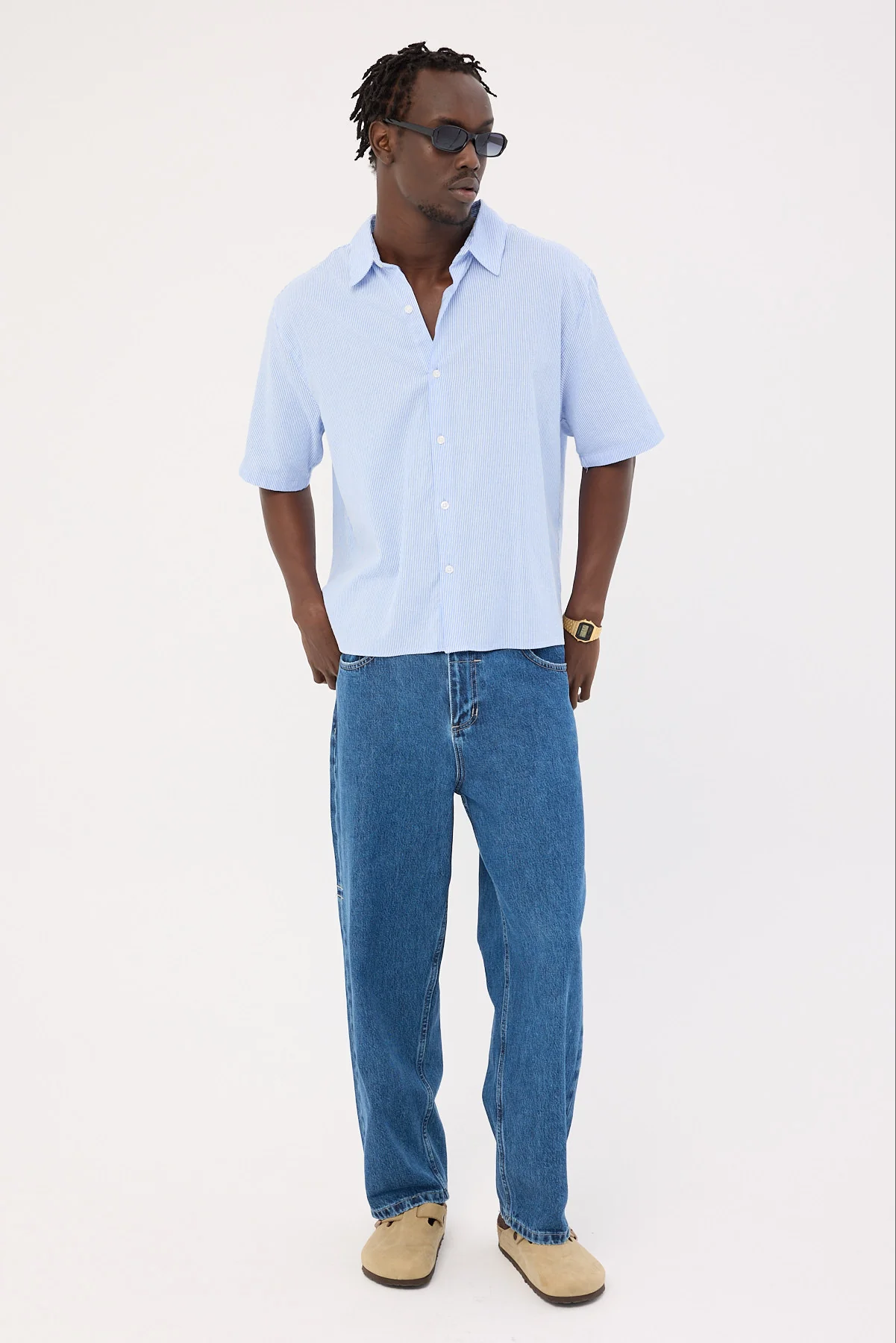 Thrills Big Slacker Denim Jean Vintage Rinse Blue