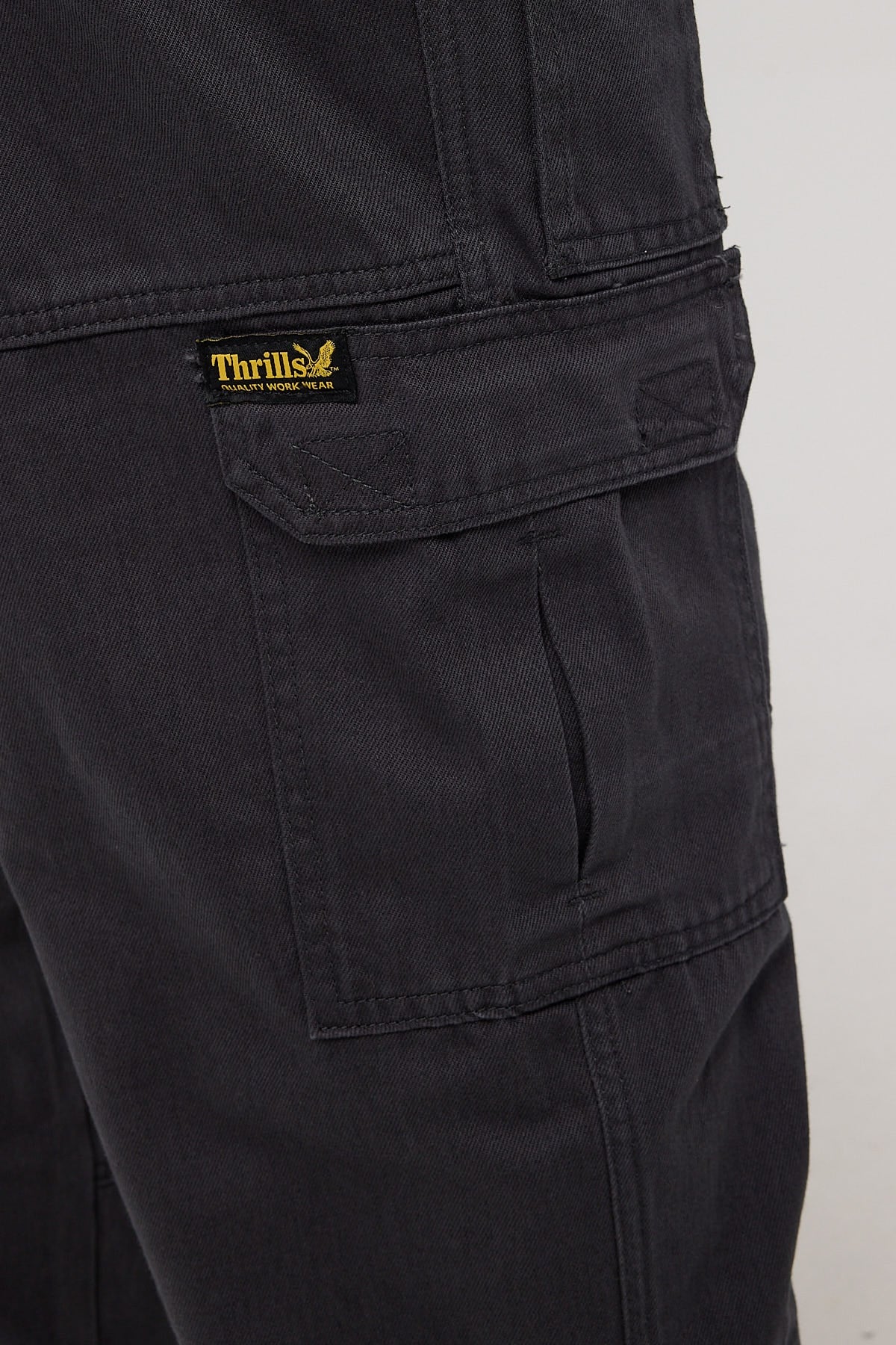 Thrills Big Slacker Union Utility Pant Dark Charcoal - Image 4