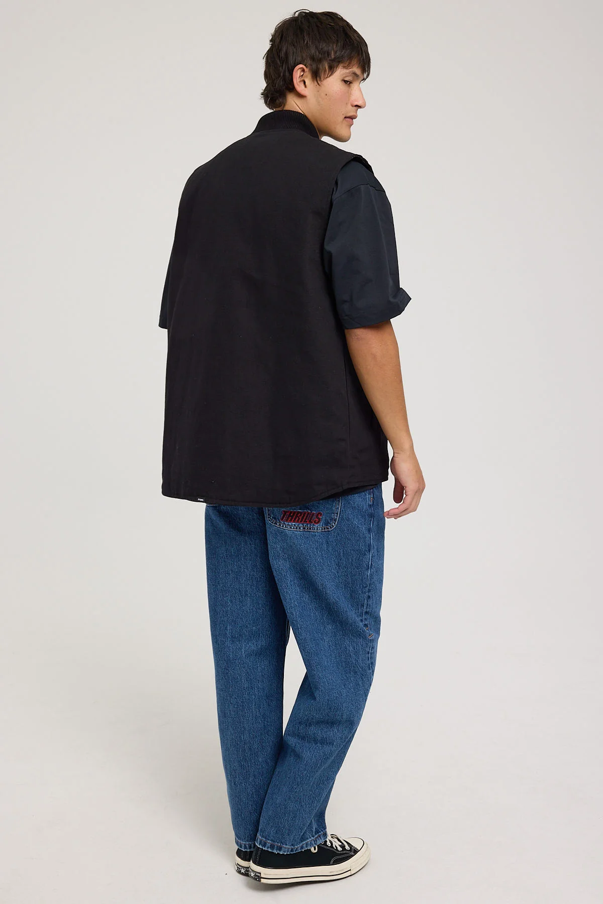 Thrills Big Slacker Wisdom Embro Jean Rinsed Blue - Image 5
