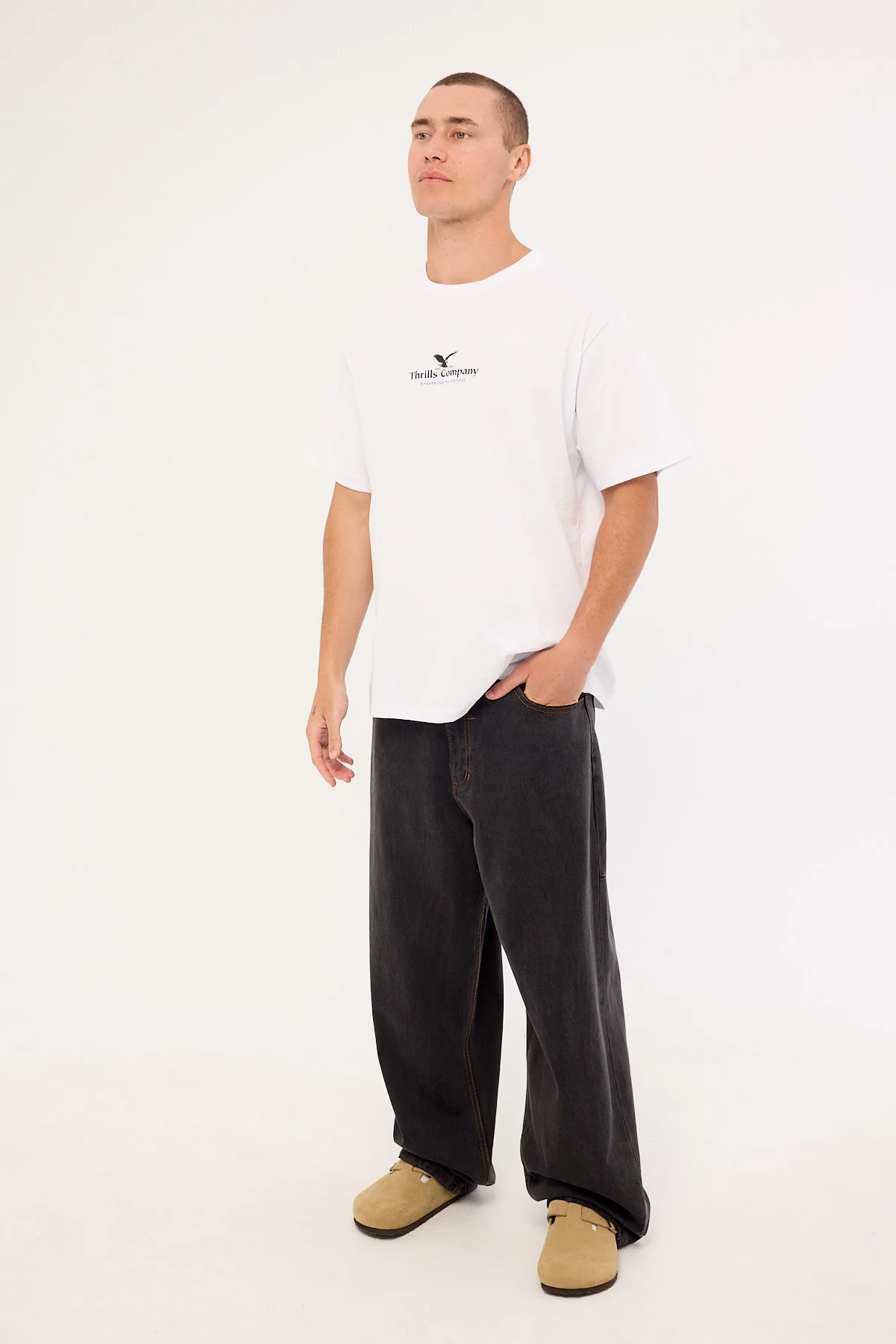 Thrills Biggest Slacker Denim Jean Coal - Image 4