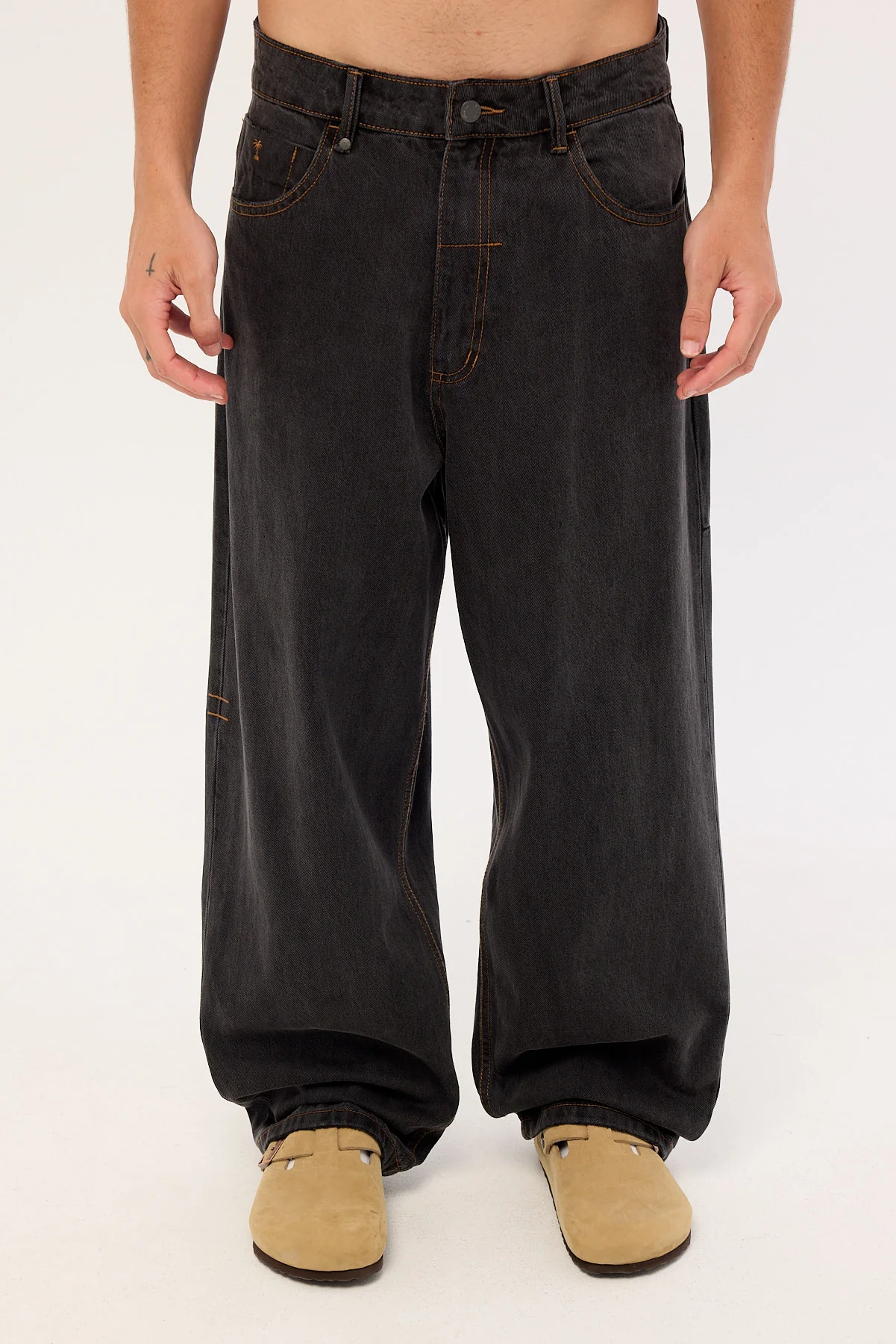 Thrills Biggest Slacker Denim Jean Coal - Image 7