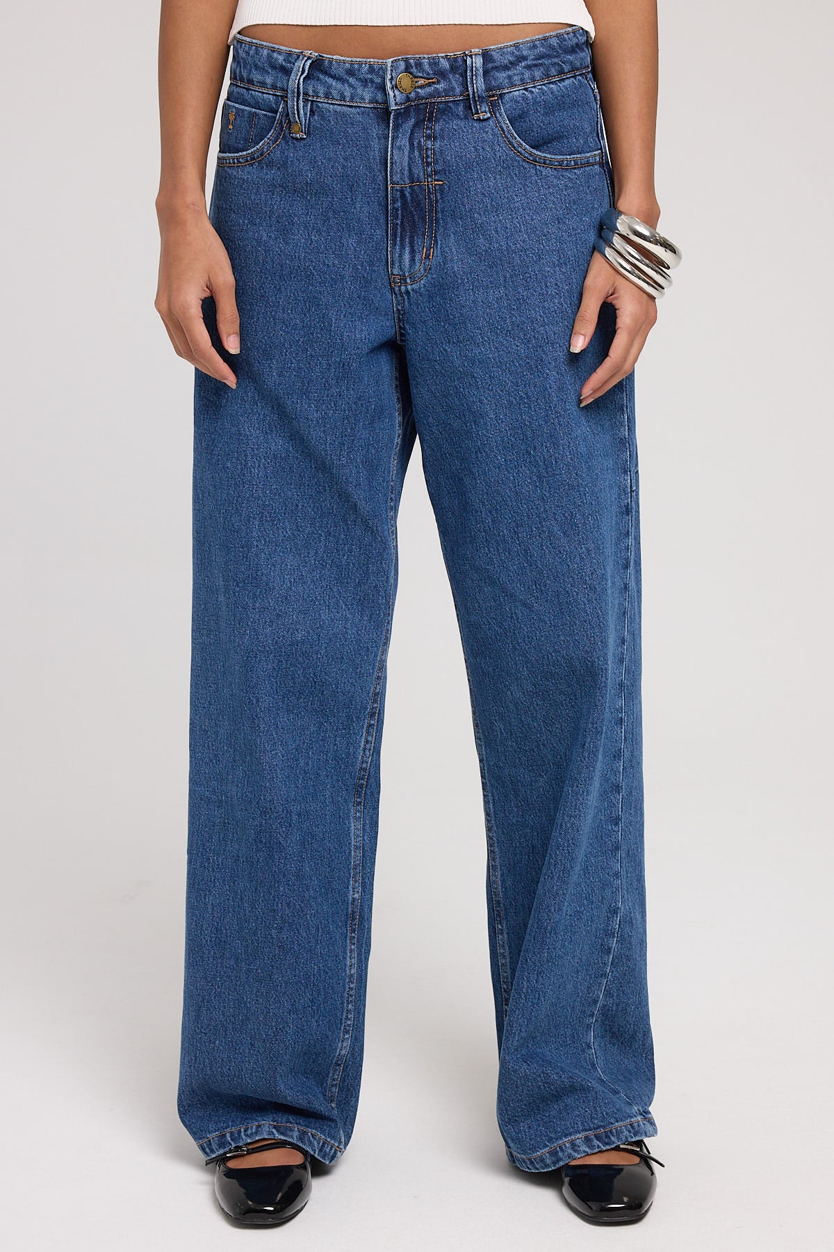 Thrills Billie Low Rise Baggy Jean Rinsed Blues - Image 9