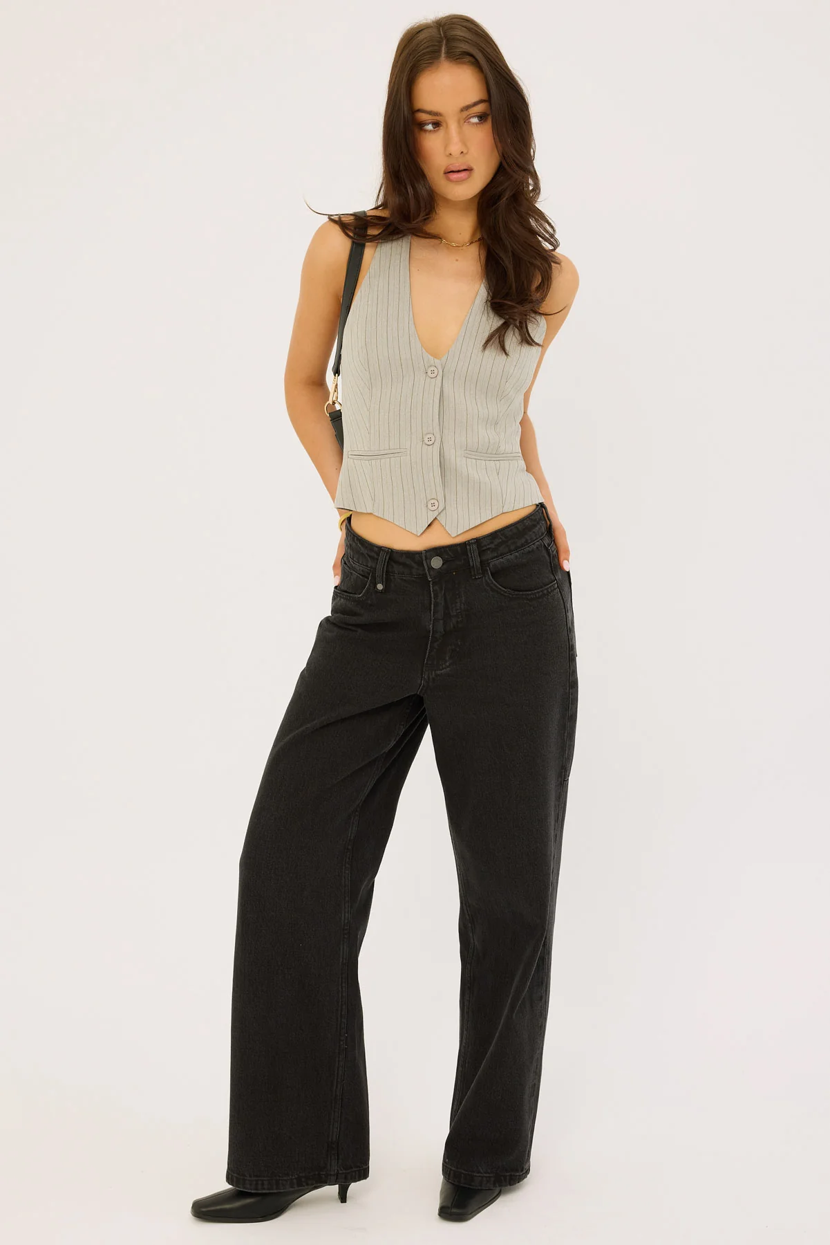 Thrills Billie Low Jean Aged Black