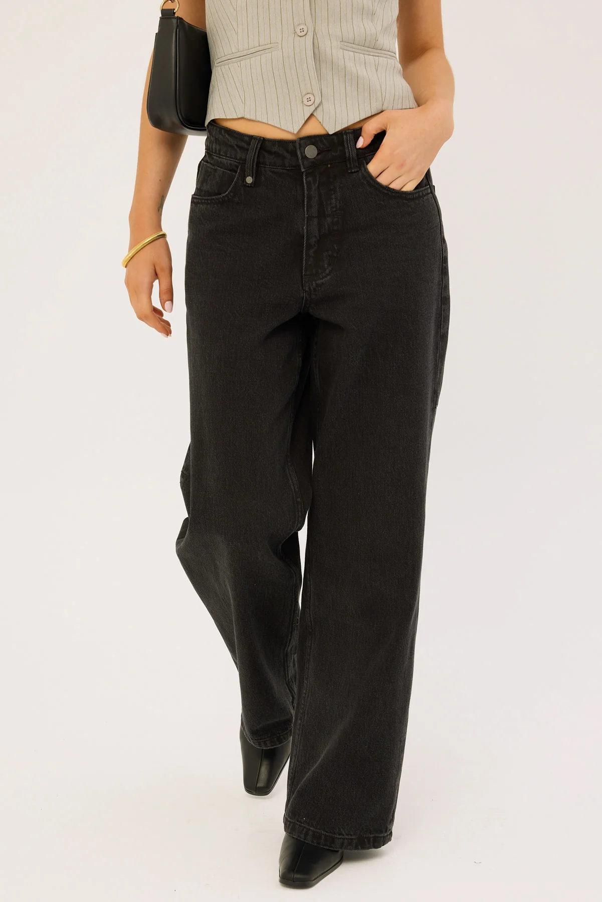 Thrills Billie Low Jean Aged Black - Image 2