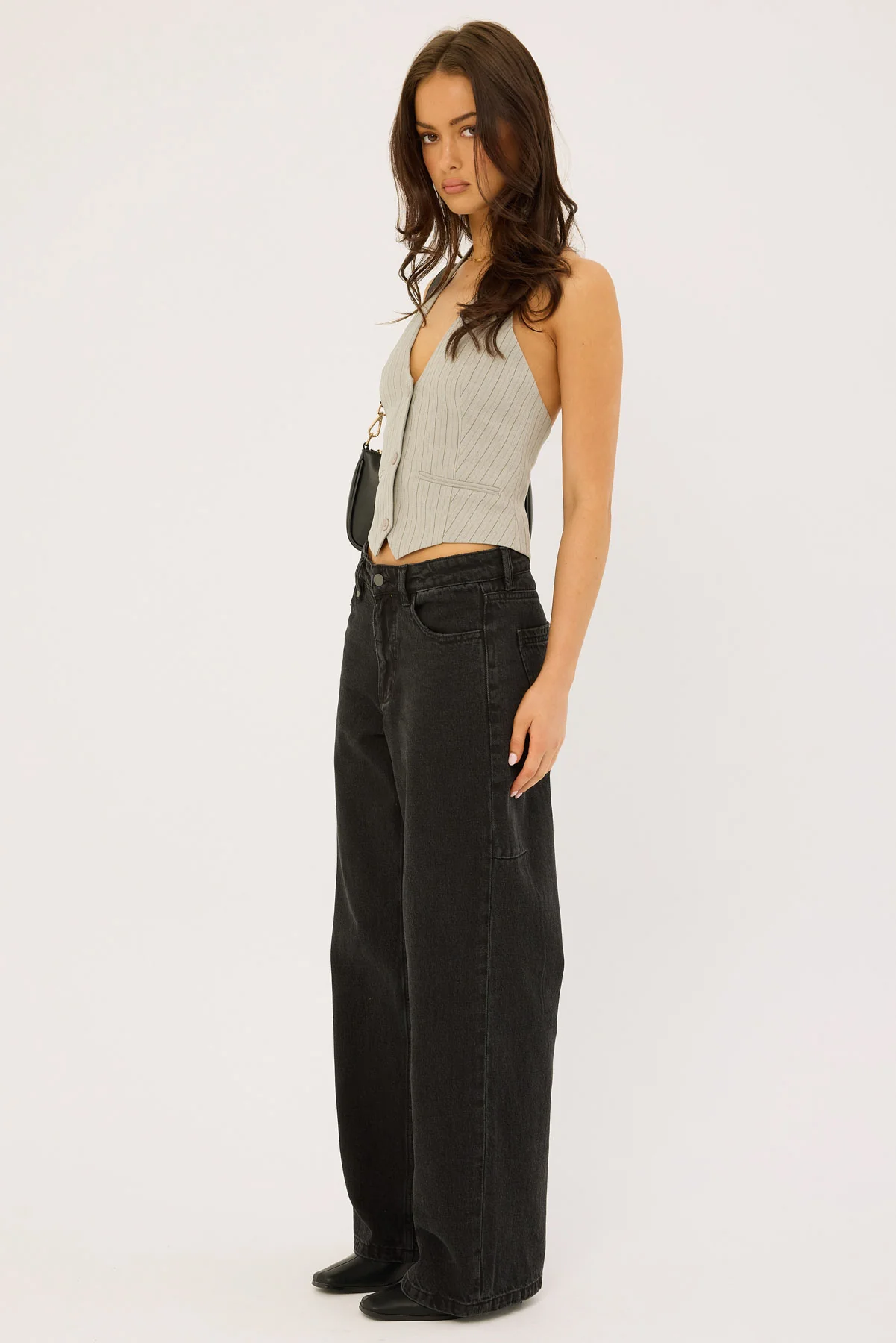 Thrills Billie Low Jean Aged Black - Image 4