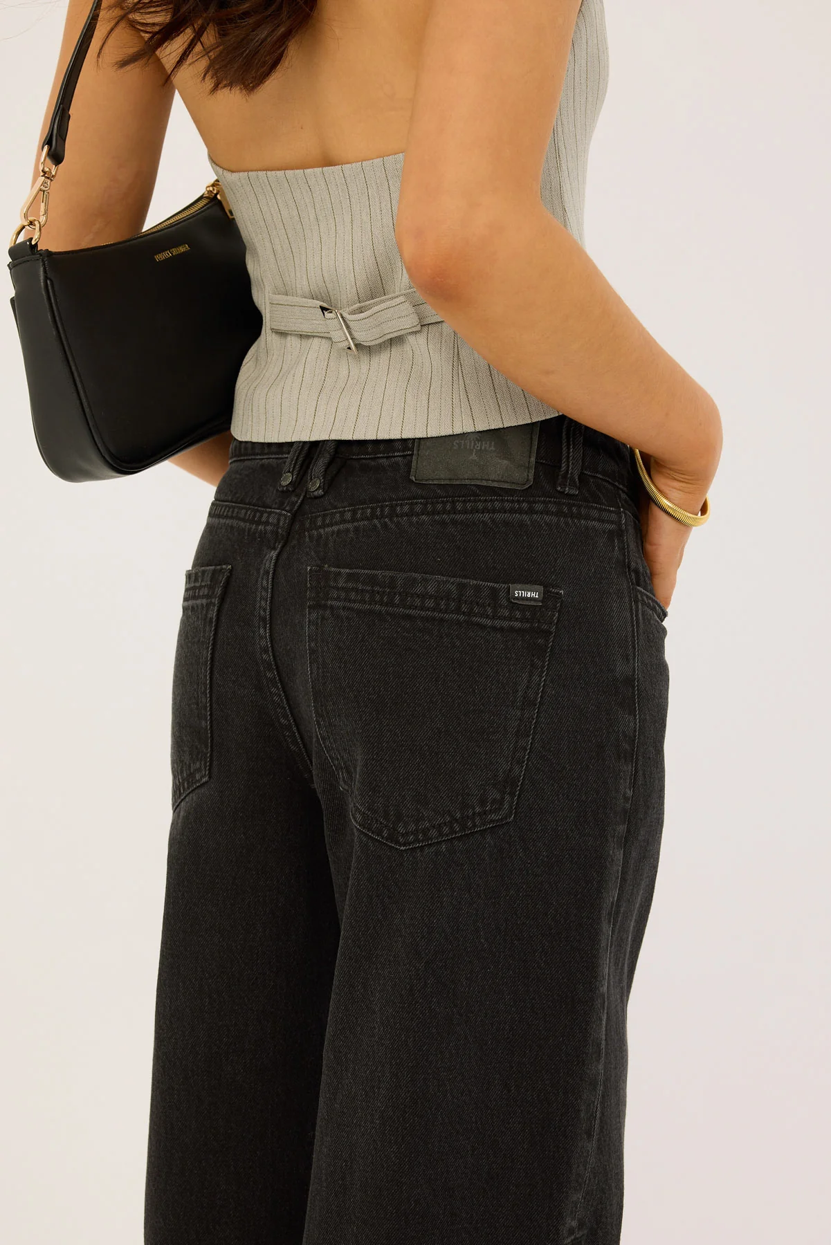 Thrills Billie Low Jean Aged Black - Image 5