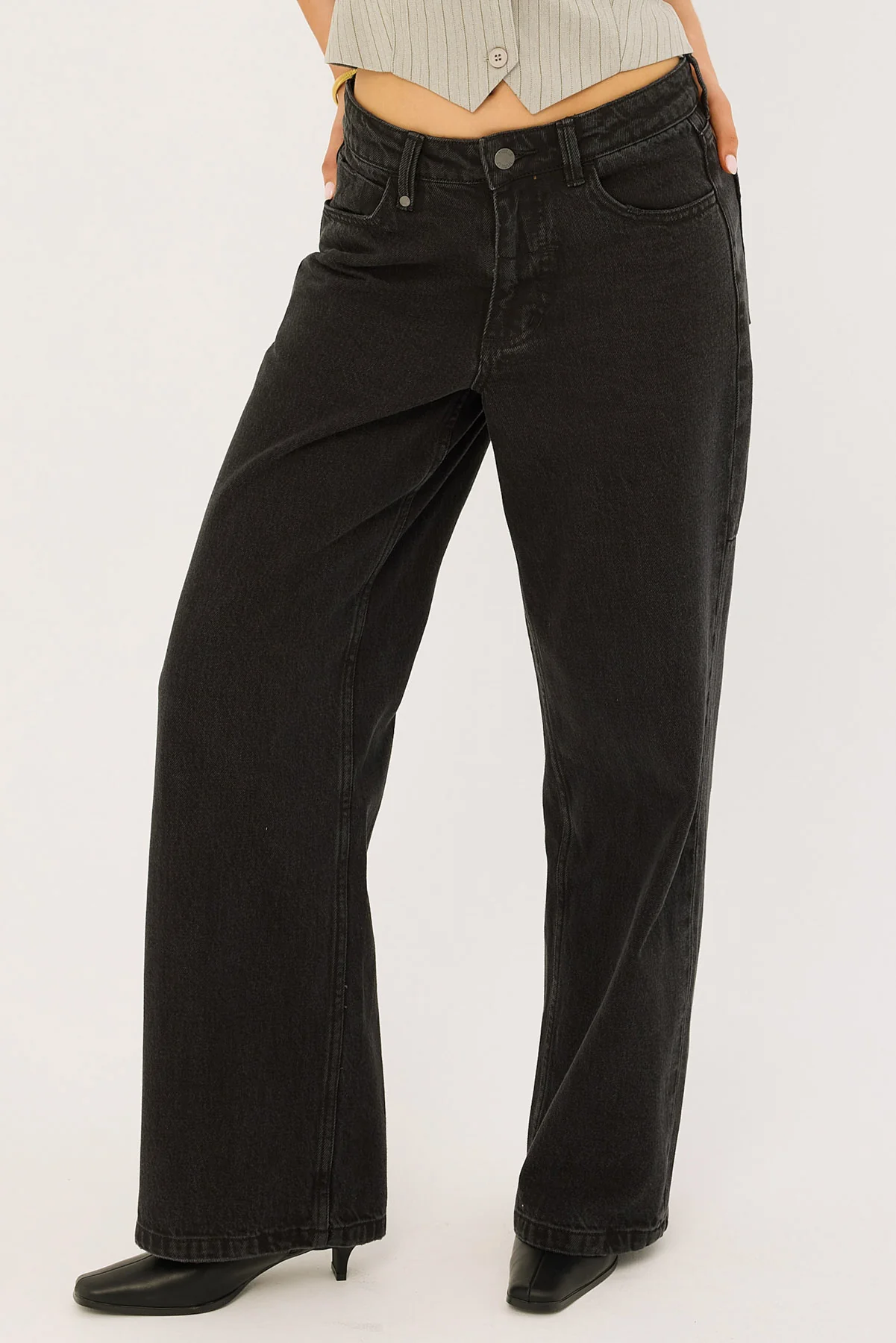 Thrills Billie Low Jean Aged Black - Image 7