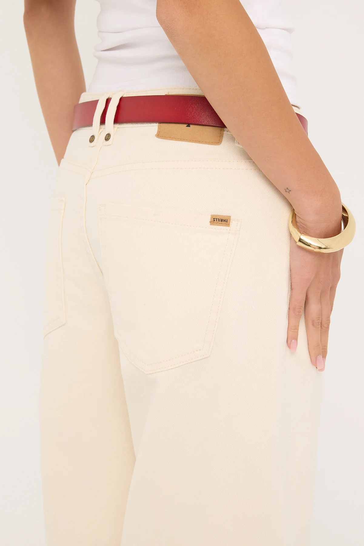 Thrills Billie Low Jean Bone - Image 5