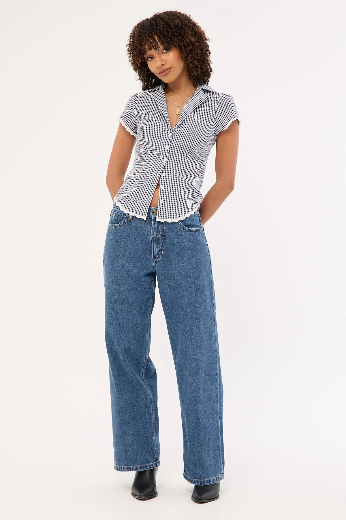 Thrills Billie Low Jean Vintage Rinse Blue