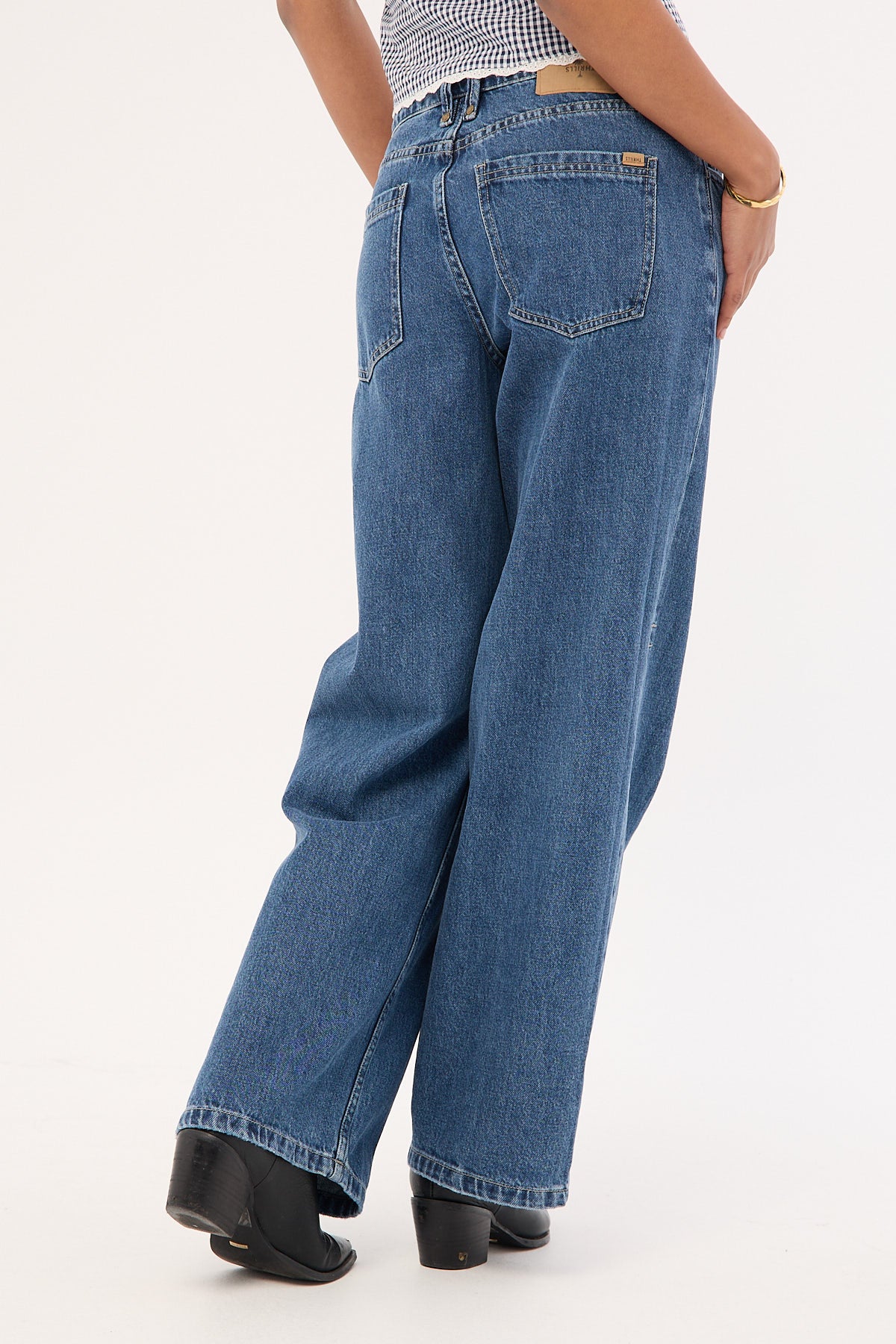 Thrills Billie Low Jean Vintage Rinse Blue - Image 6