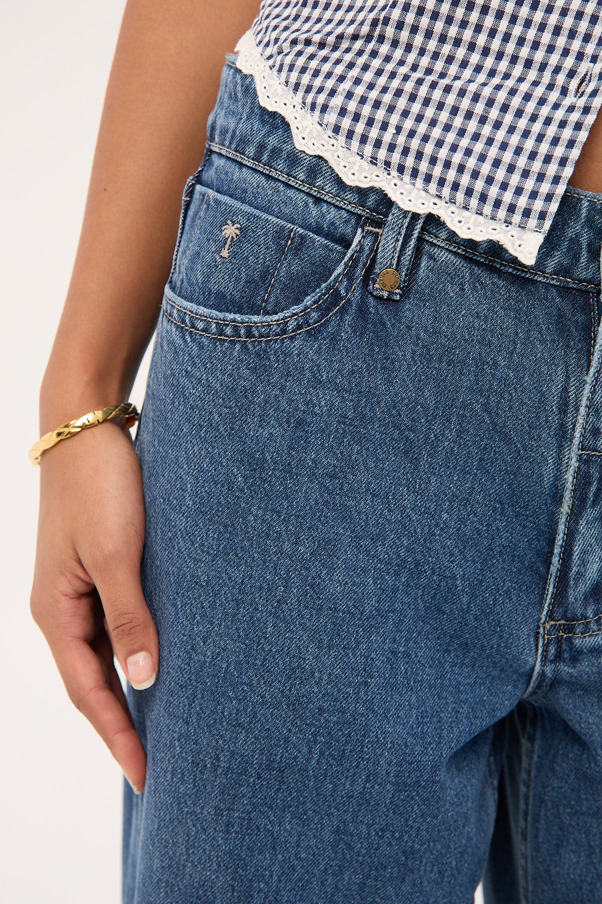 Thrills Billie Low Jean Vintage Rinse Blue - Image 8