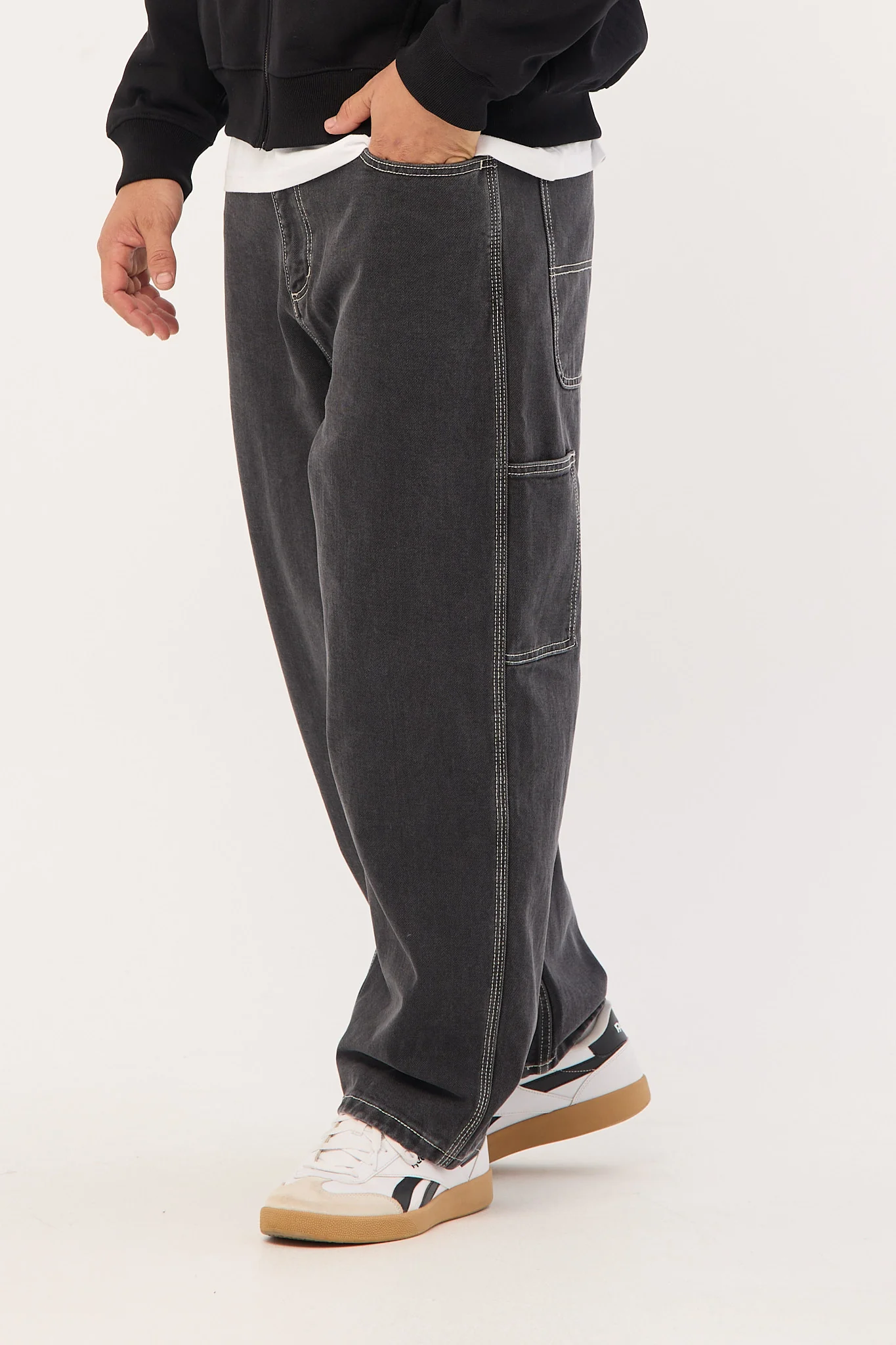 Thrills Bitten Twice Biggest Slacker Carpenter Jean Black Fade - Image 4