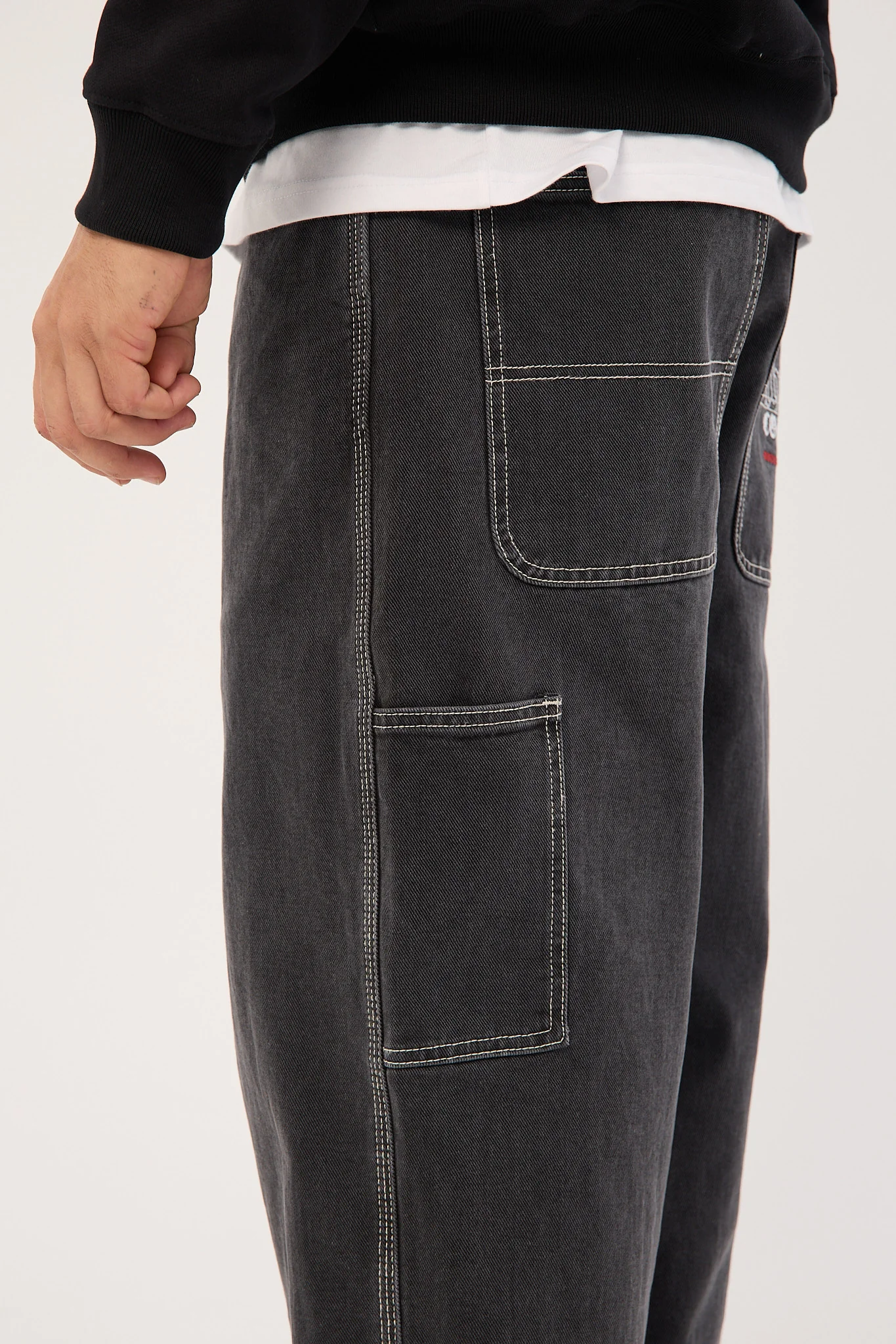 Thrills Bitten Twice Biggest Slacker Carpenter Jean Black Fade - Image 7