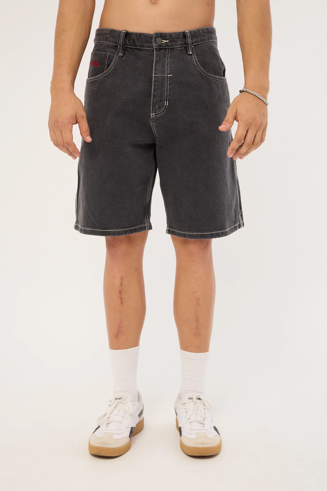 Thrills Bitten Twice Biggest Slacker Carpenter Short Black Fade - Image 8