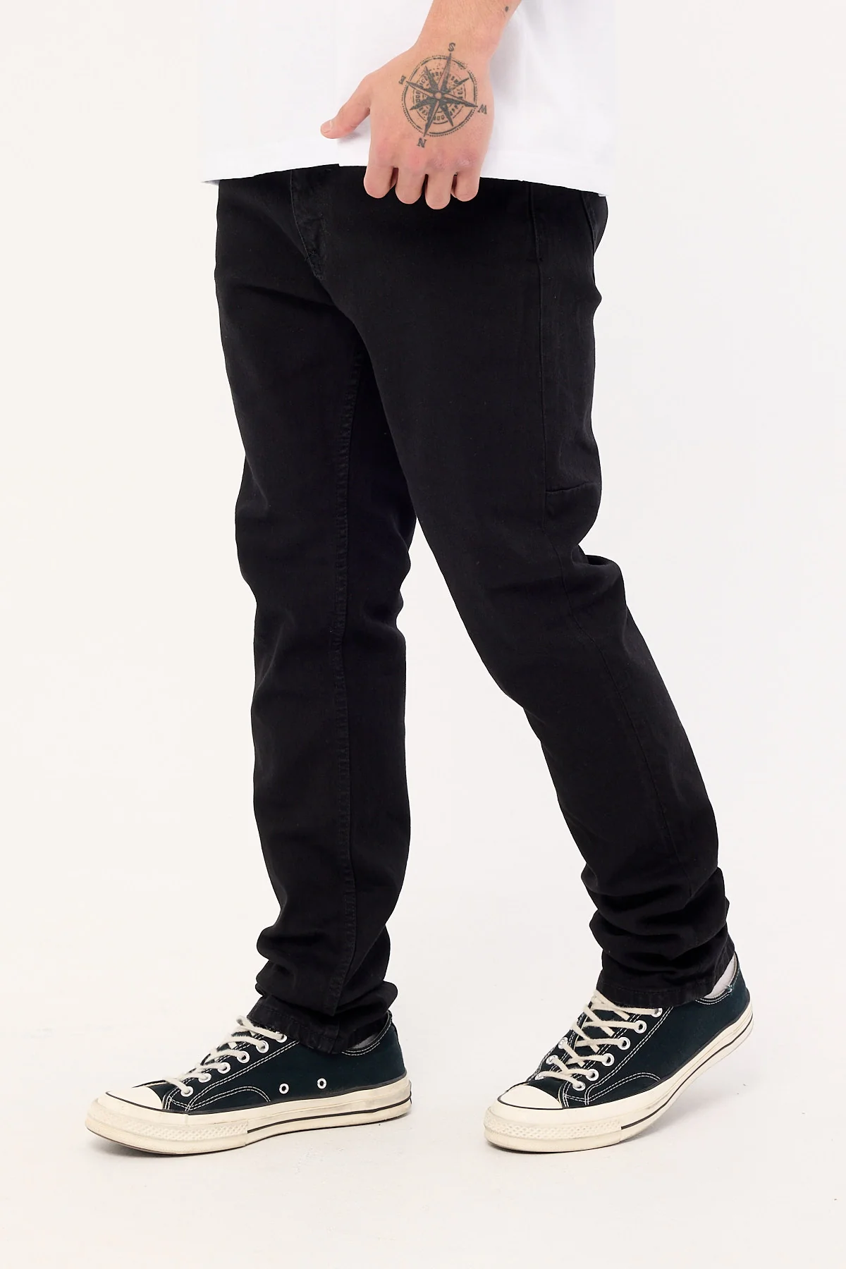 Thrills Bones Denim Jean Black Rinse - Image 3