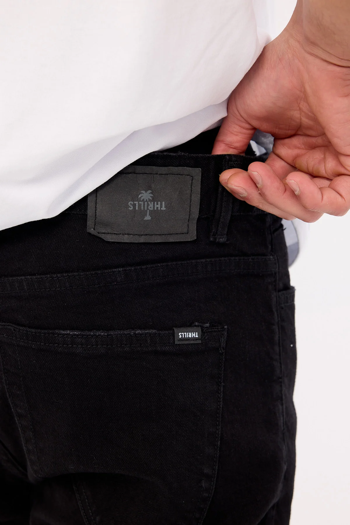 Thrills Bones Denim Jean Black Rinse - Image 5