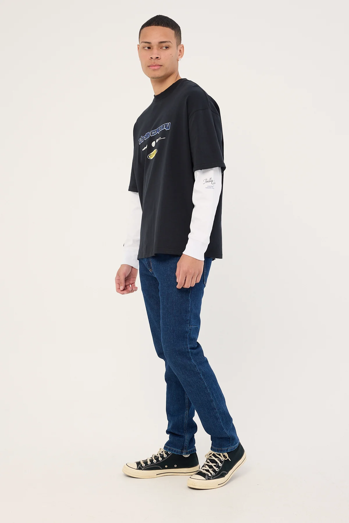 Thrills Bones Denim Jean Dark Rinse Blue - Image 4