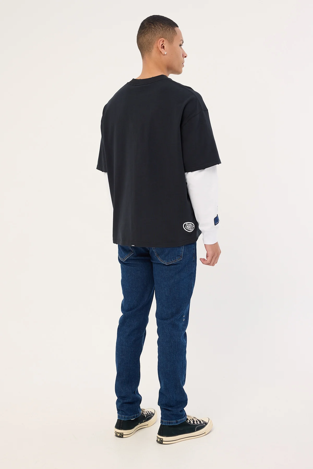 Thrills Bones Denim Jean Dark Rinse Blue - Image 5