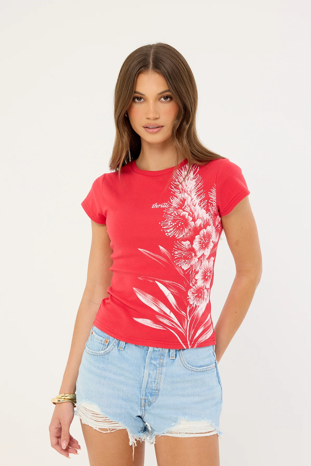 Thrills Boundless Club Tee Flame Red - Image 3