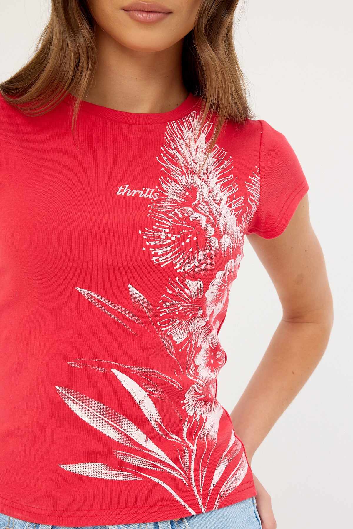 Thrills Boundless Club Tee Flame Red - Image 4