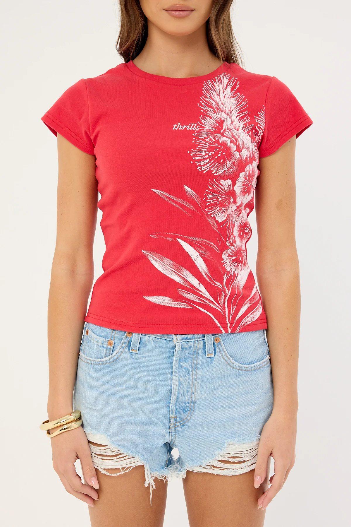 Thrills Boundless Club Tee Flame Red - Image 6