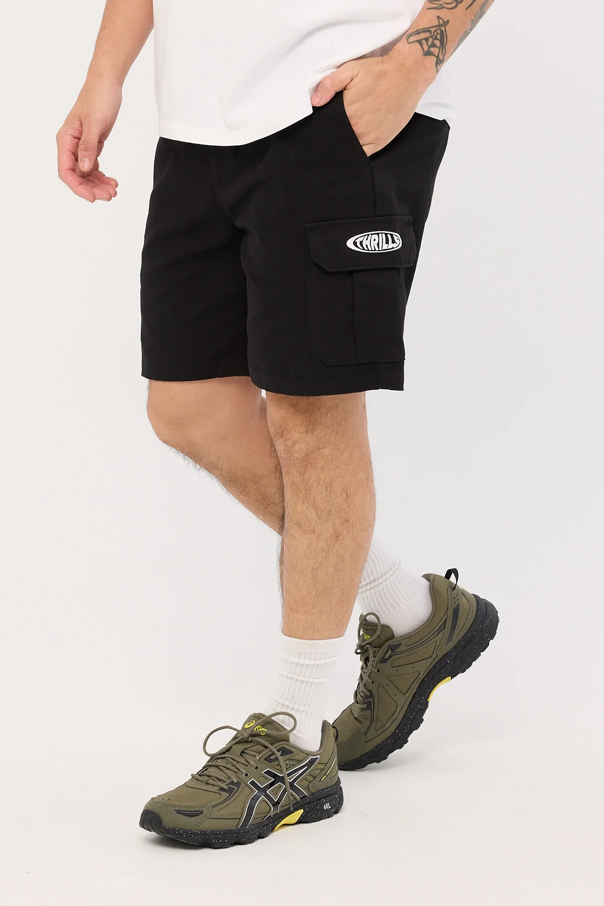 Thrills Bueno Elastic Cargo Short Black - Image 5