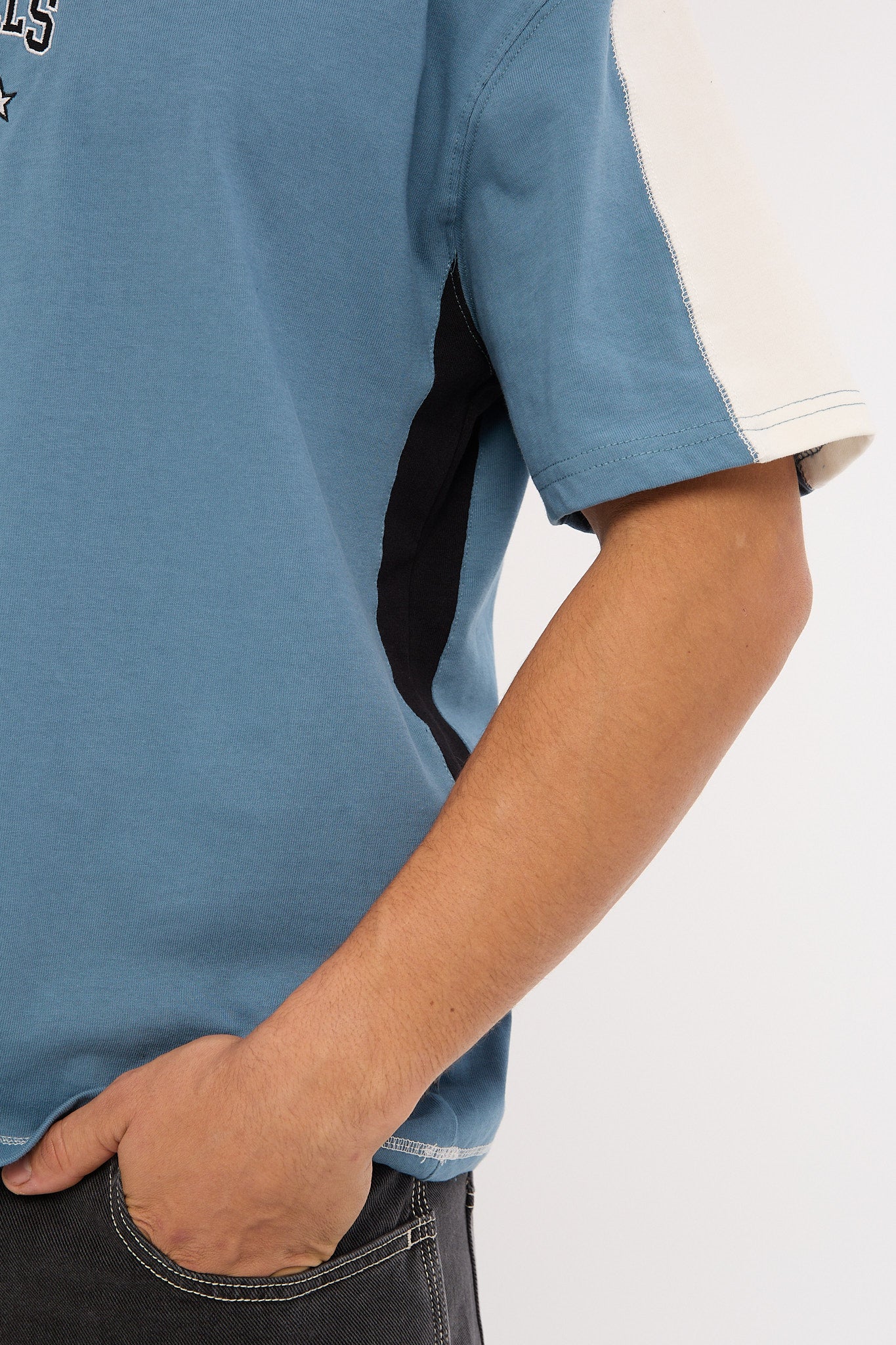 Thrills Campus Box Fit Oversize Tee Smog Blue - Image 7