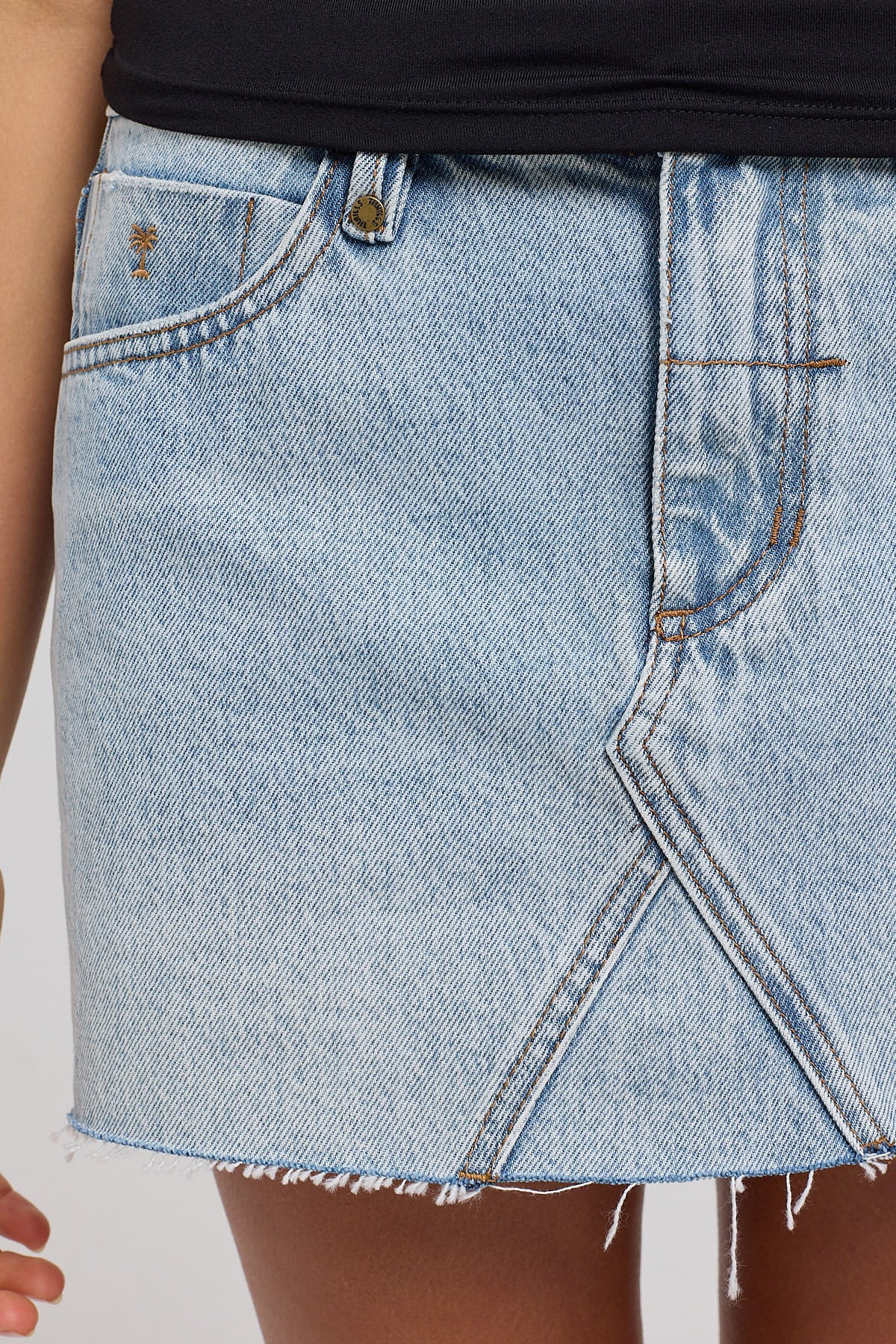 Thrills Candy Denim Skirt Tainted Blue - Image 6