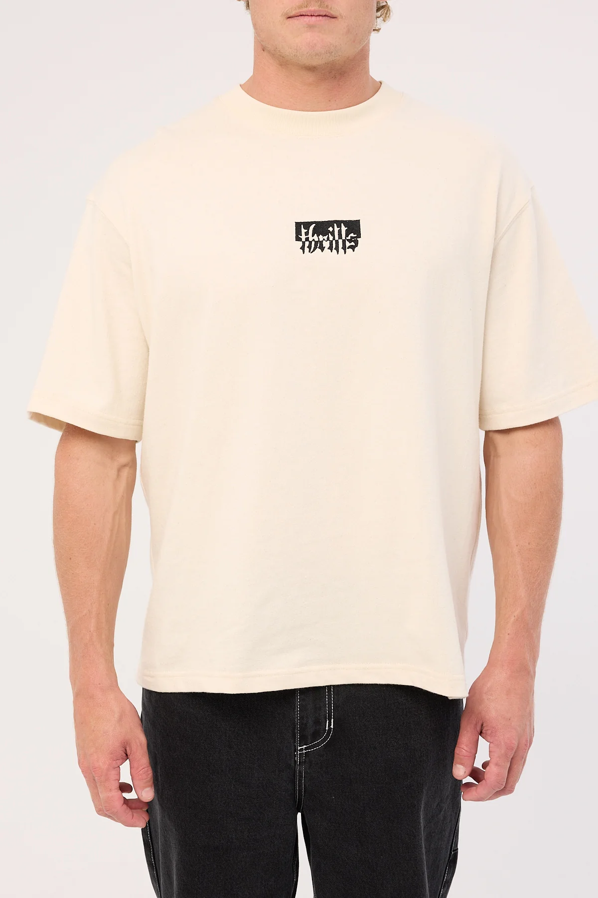 Thrills Cheap Thrills Embro Box Fit Oversize Short Tee Unbleached - Image 7