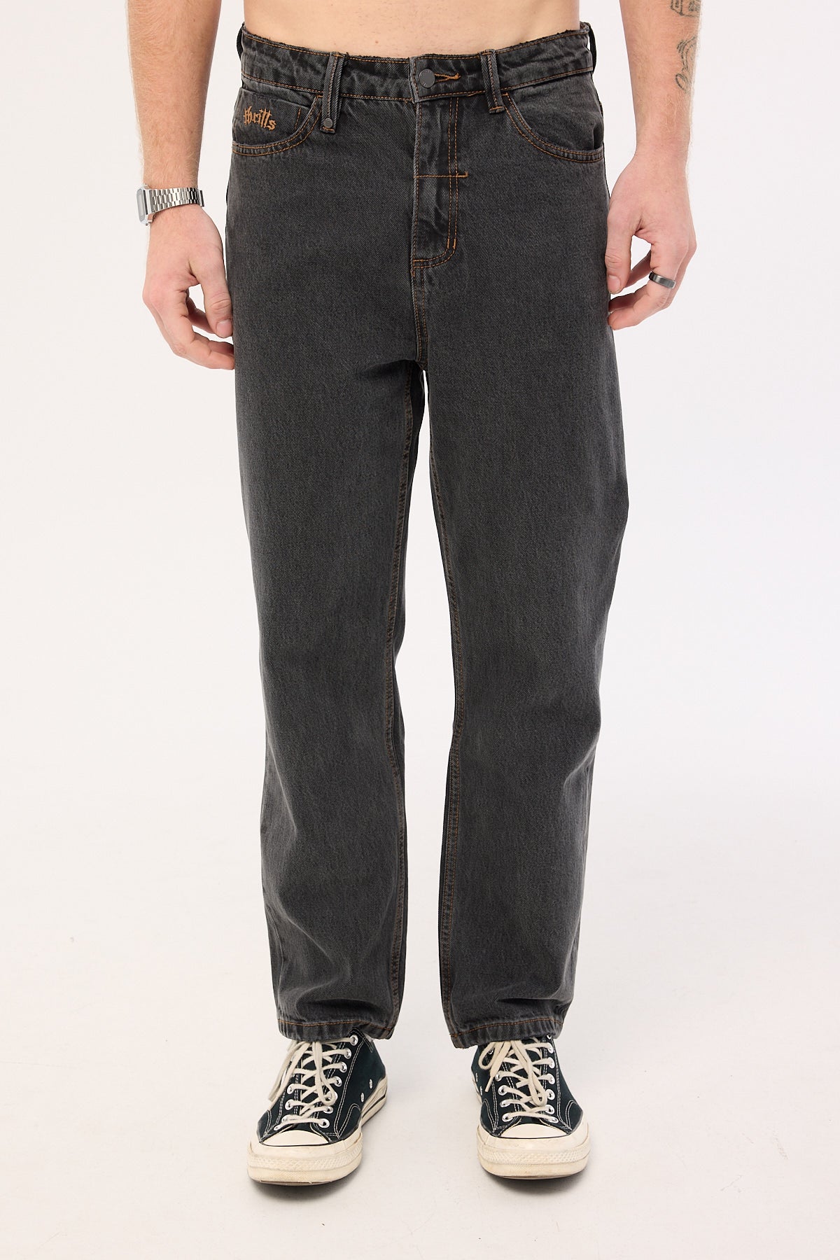 Thrills Cheap Thrills Slacker Jean Ash Black - Image 7