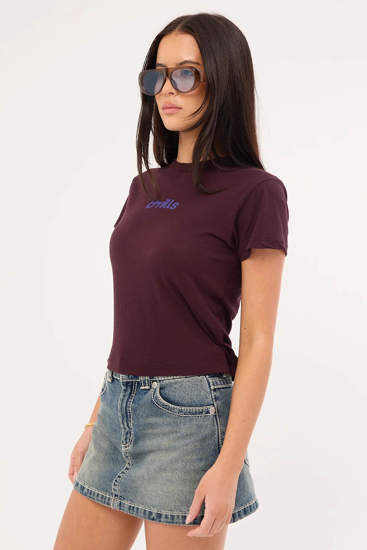 Thrills Cracked Boy Tee Deep Plum - Image 4