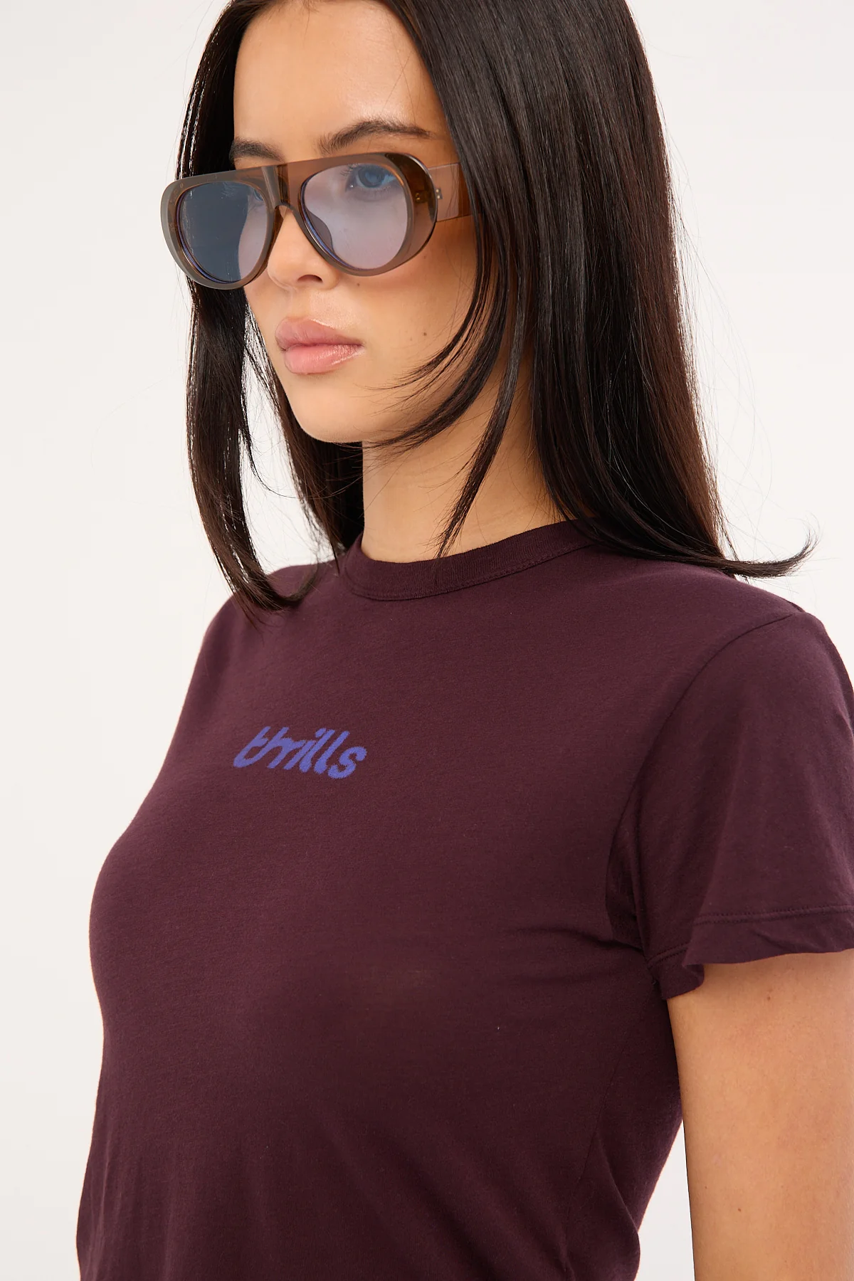 Thrills Cracked Boy Tee Deep Plum - Image 5
